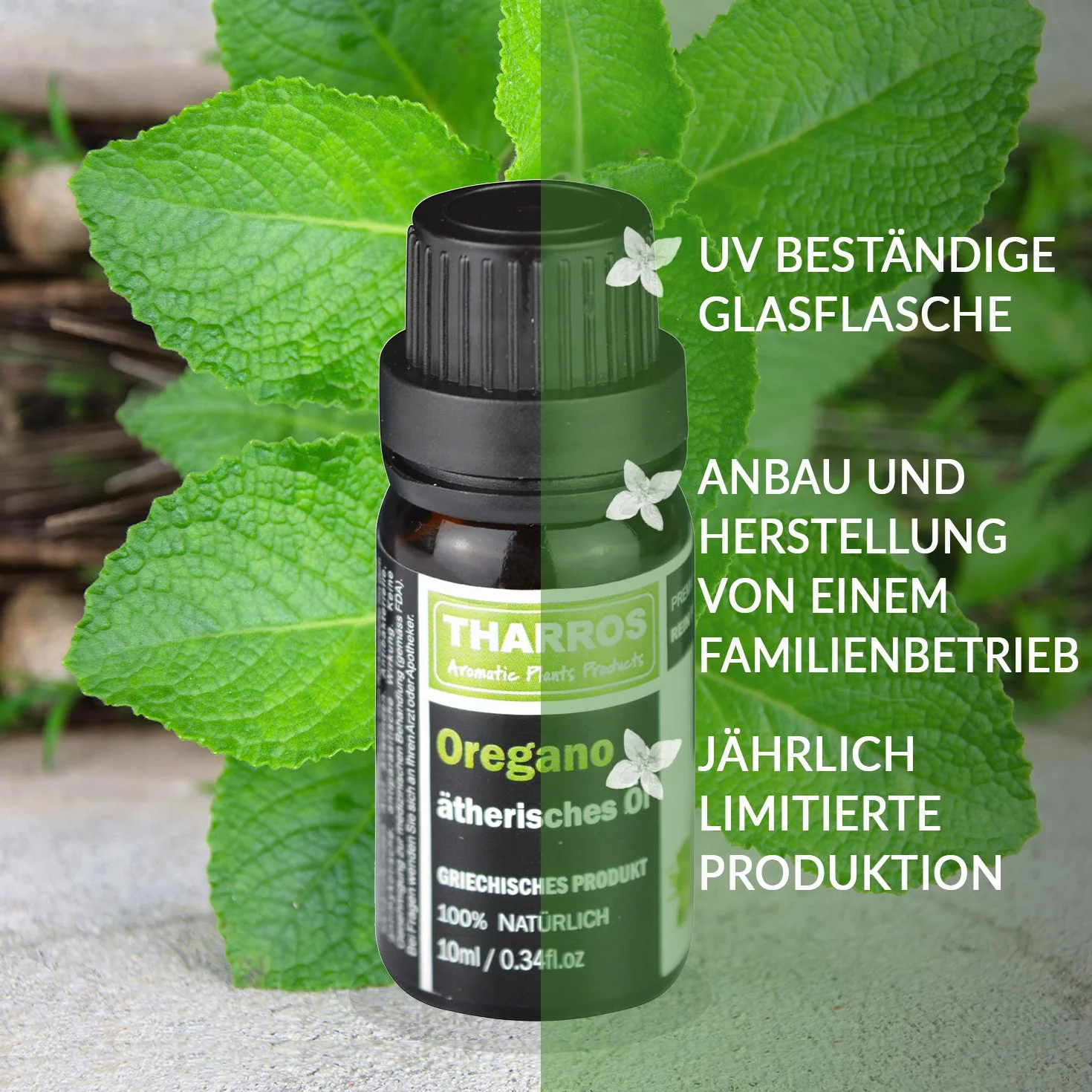 Olio essenziale di origano Wild Berg, Origanum vulgare hirtum, 2 x 10 ml, Carvacrol, Grecia