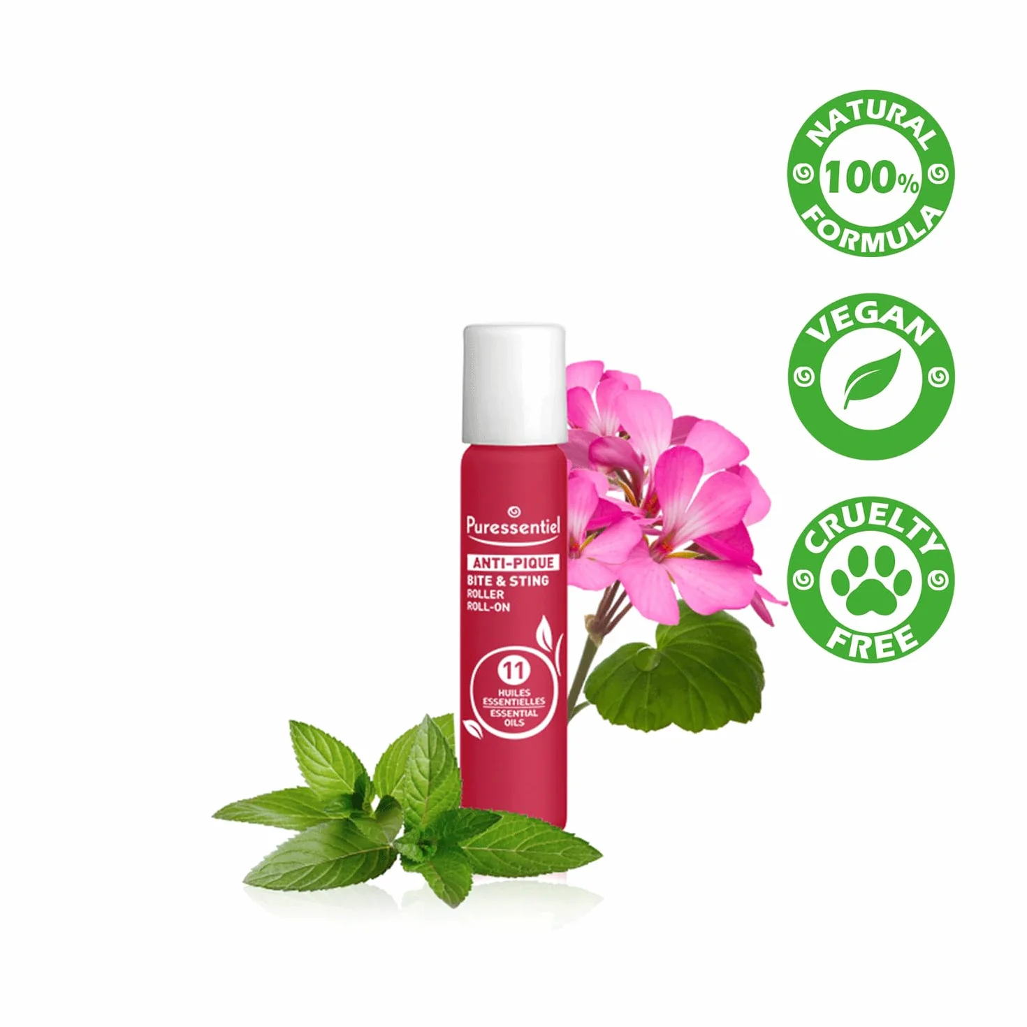 Puressentiel - SOS Insetti - Roller Lenitivo - Aiuta a lenire la pelle irritata dalle punture - Attivi 100% naturali - con 11 Oli Essenziali - 100% puri e naturali - Vegan e Cruelty Free - 5 ml