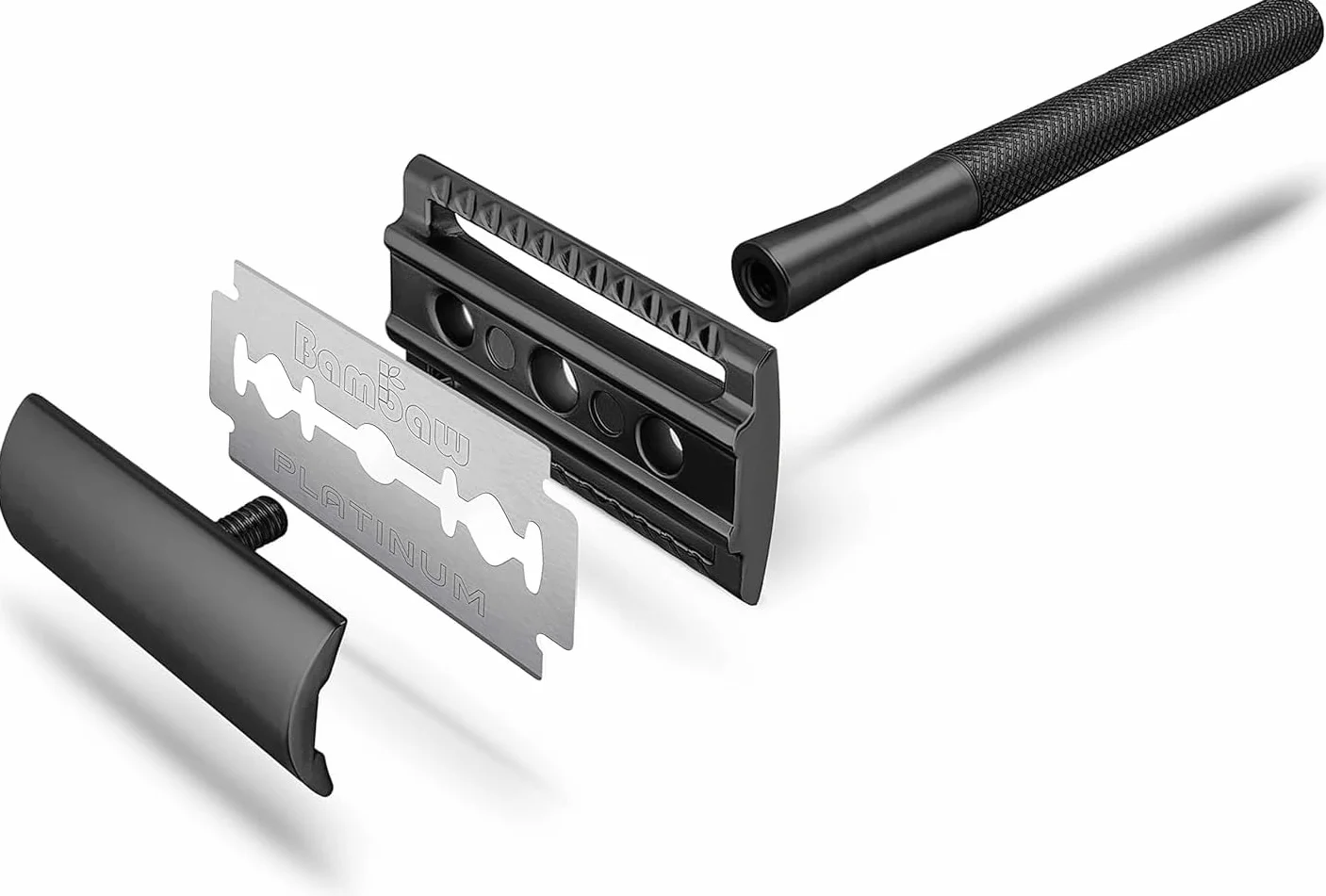 Bambaw - Lamette da Barba per Rasoio di Sicurezza, Lamette a Doppio Filo in Acciaio Inossidabile (60 Blades)