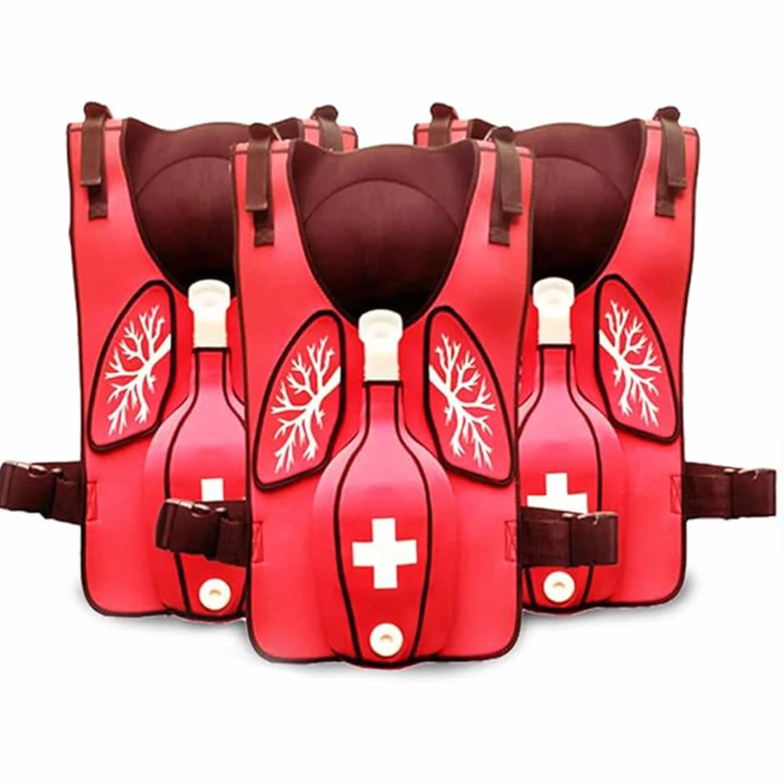 Gilet Anti-Soffocamento per Addestramento Ostruzione Vie Aeree con Dispositivo Soccorso Schiaffo Schiena Manovra Heimlich