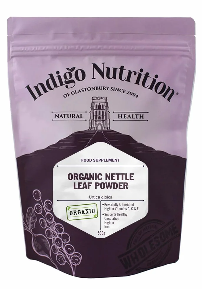 Indigo Herbs Ortica organica Foglie in polvere 500g