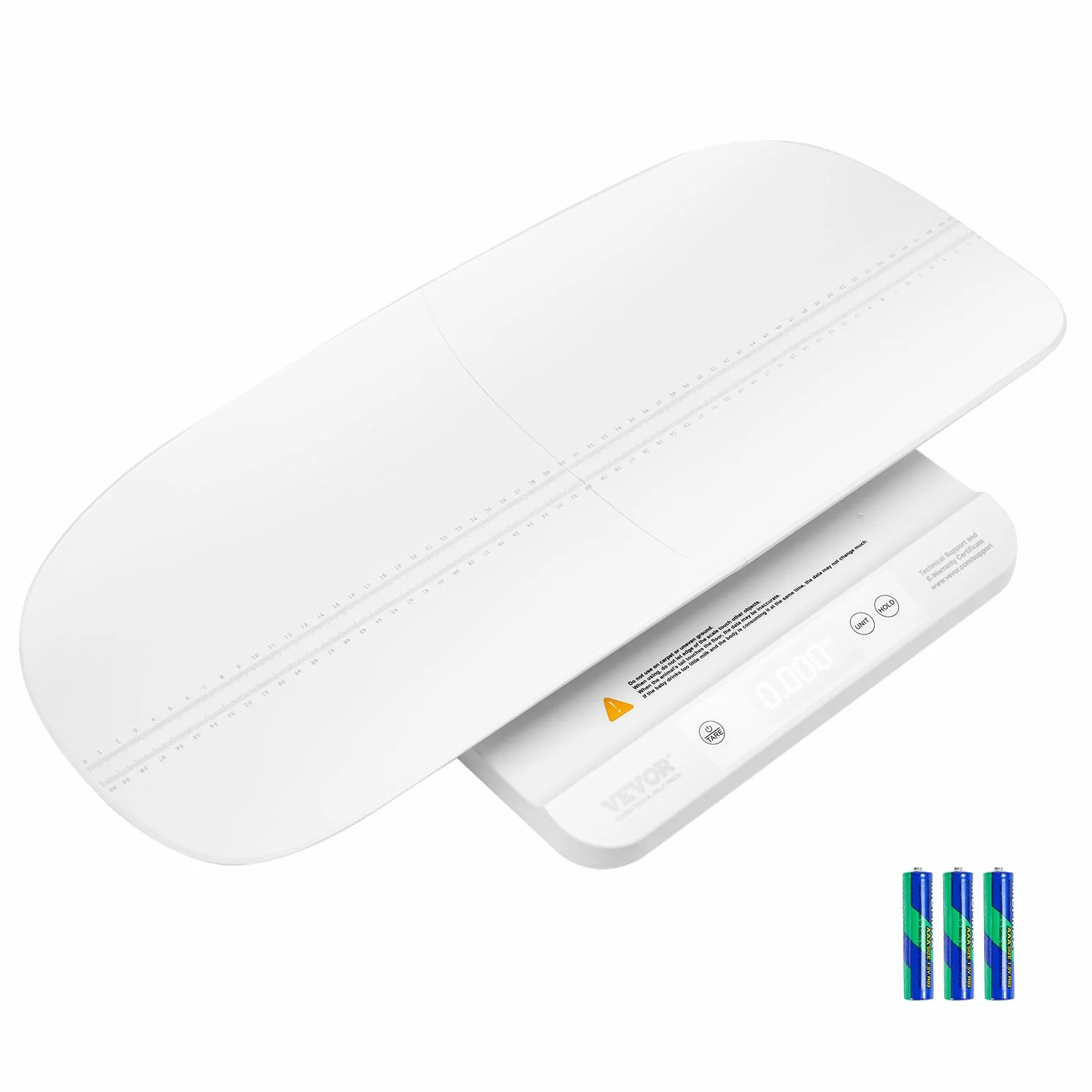 VEVOR Bilancia Intelligente Bluetooth per Neonati 2 in 1, Digitale con Vassoio Staccabile, Hold e Tare, 30 kg