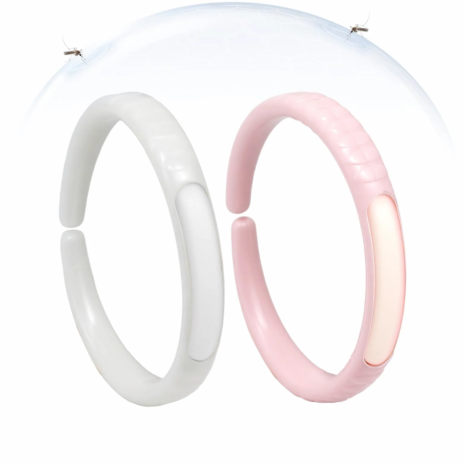 Bracciale repellente zanzare con olio essenziale, regolabile, 2 Pezzi