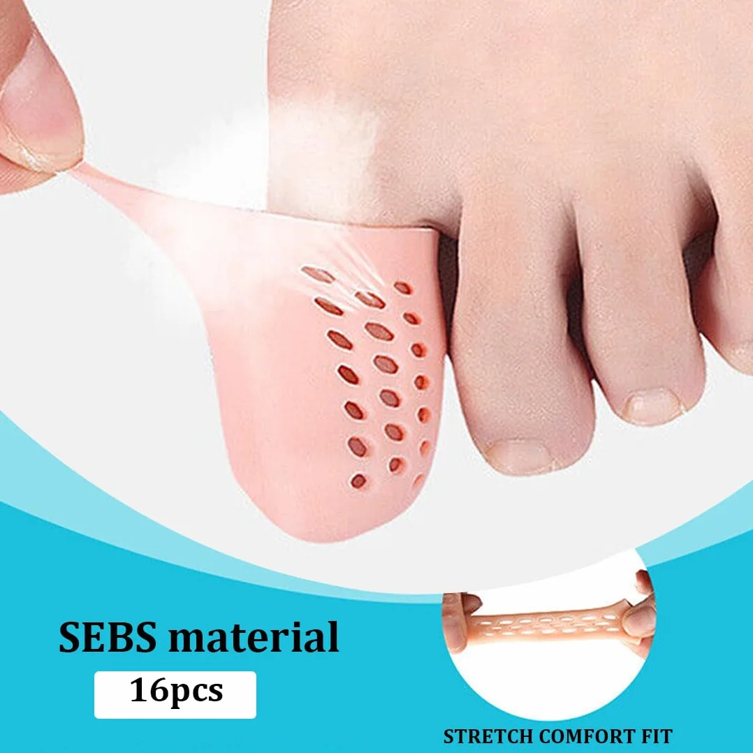 16 Pezzi Protezione Alluce, Copri Alluce Silicone, Proteggi Alluce, Copri Alluce Calli