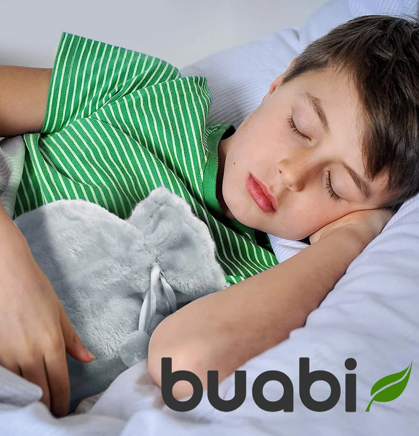 Borsa Termica a Semi per Microonde. Copertura in Peluche Rimovibile e Profumata alla Lavanda - Cuscino termico Riscaldante Lavabile per Dolore o Riscaldare il Letto (grigio)