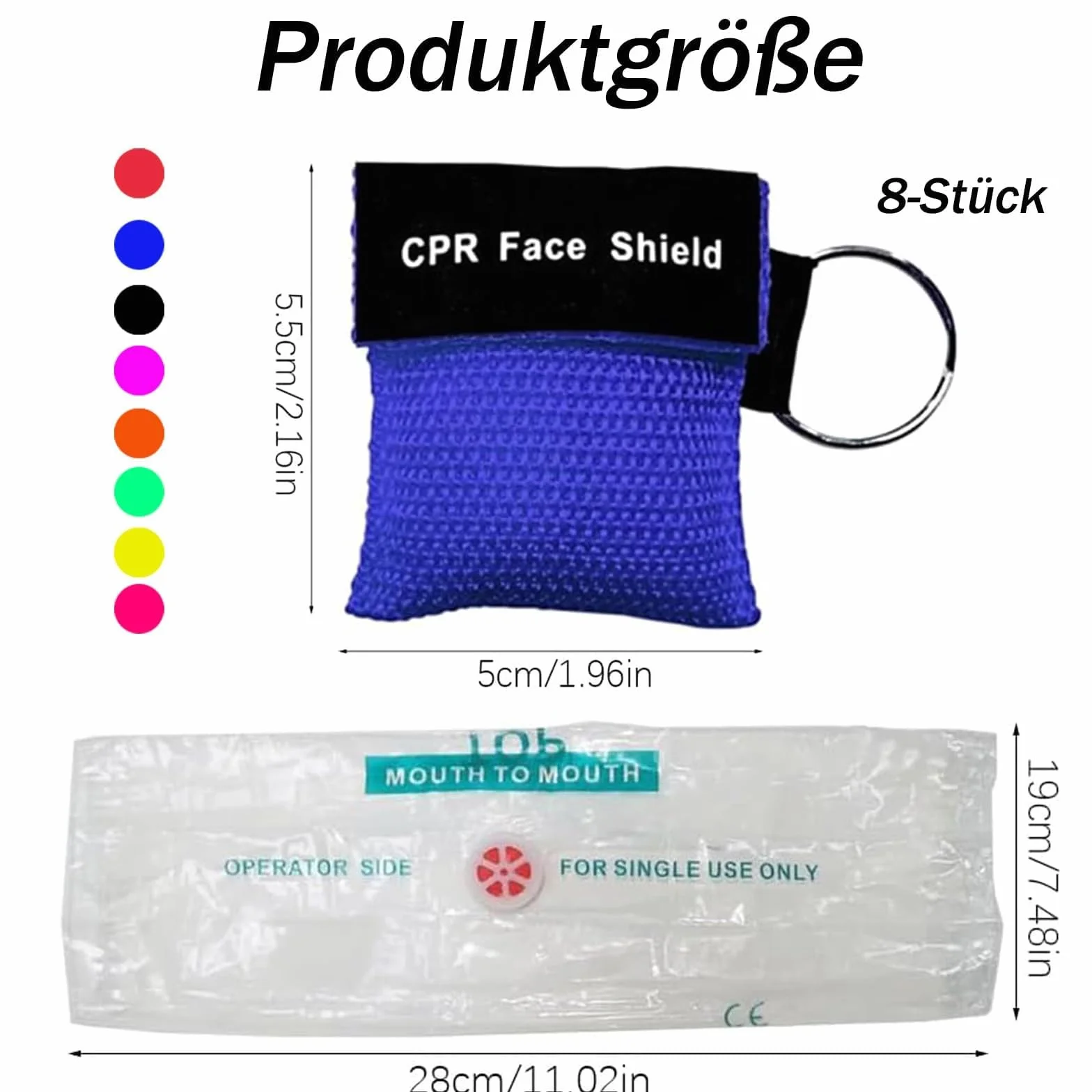 Mascherine respiratorie di primo soccorso, maschera CPR respirazione bocca a bocca