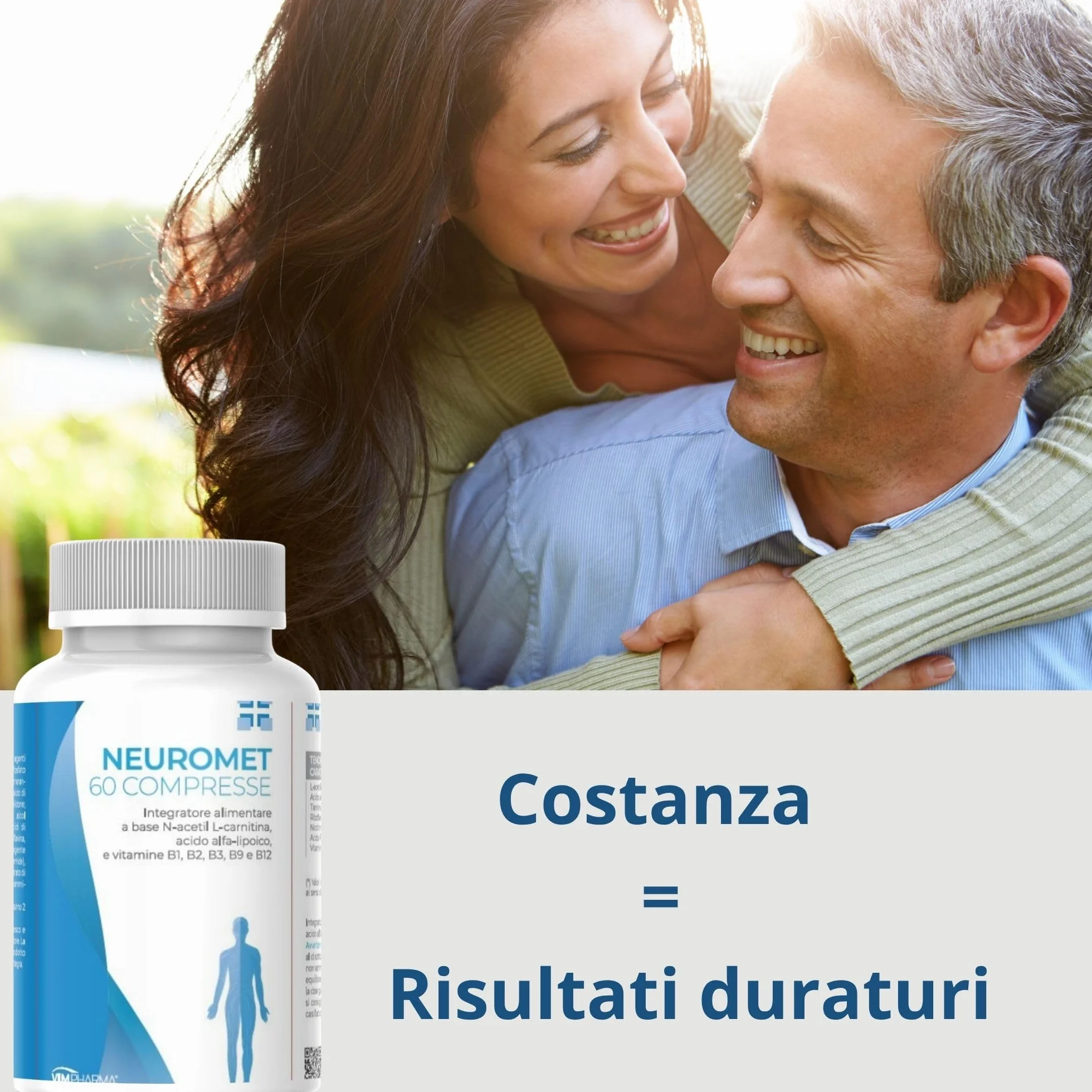VIMPHARMA Acetil L Carnitina Acido Alfa Lipoico Niacina NEUROMET Integratore 60 Cpr Vegano