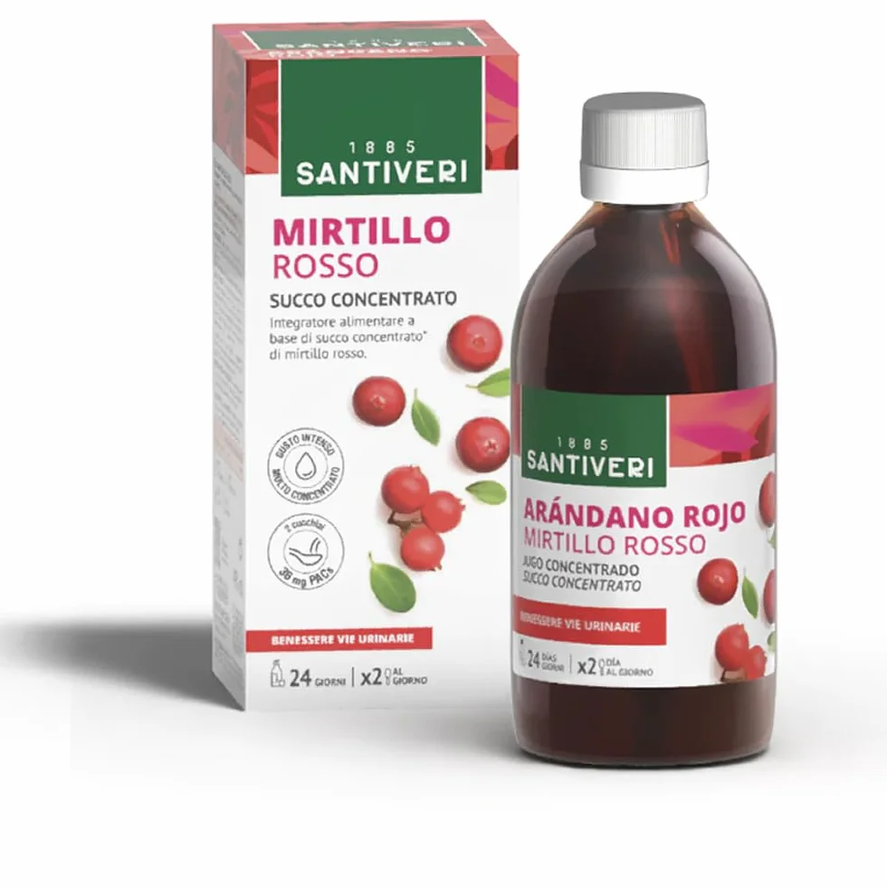 Mirtillo rosso concentrato Santiveri, 490 ml