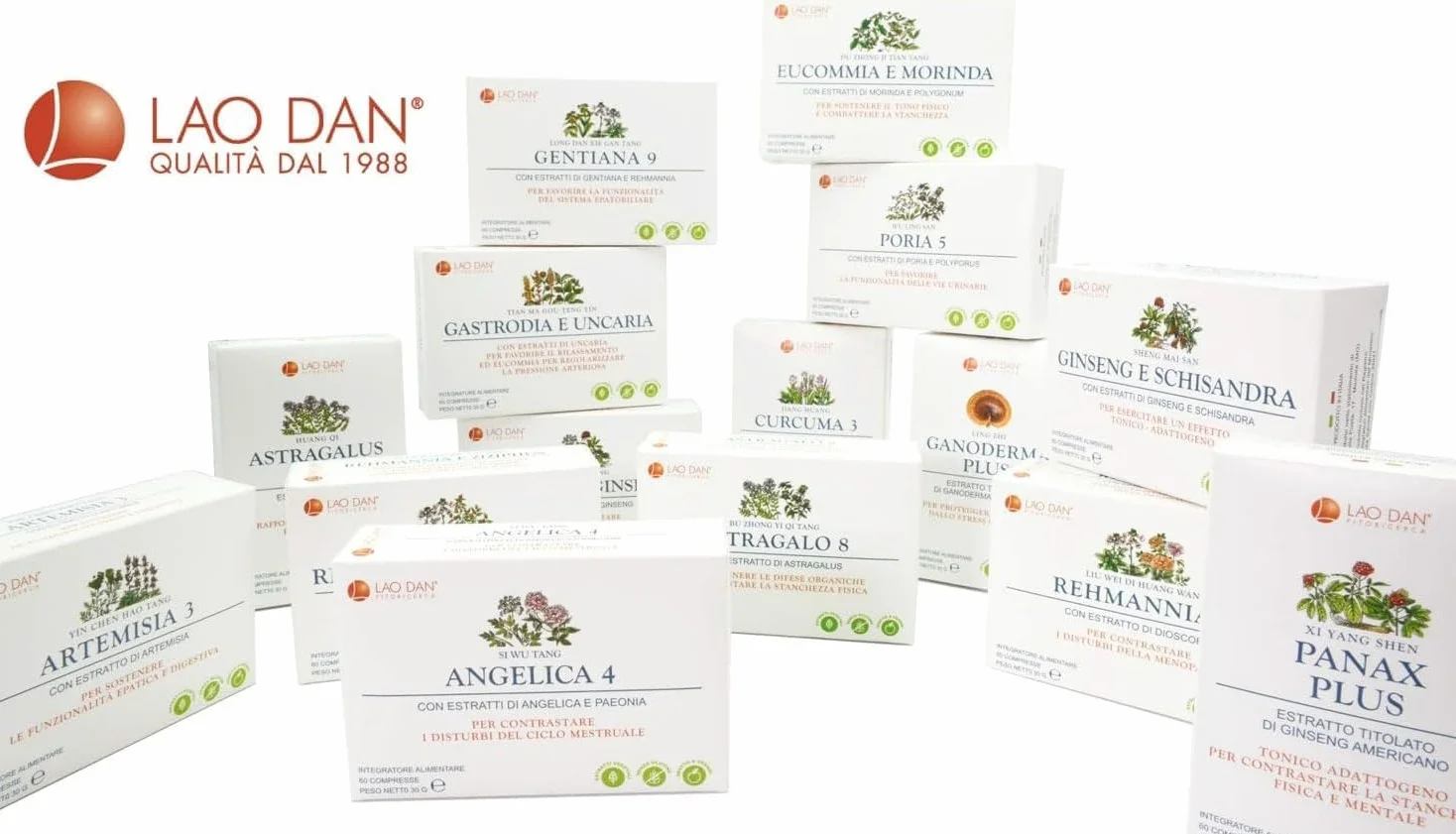 Nuovo GANODERMA PLUS - REISHI da Fitoricerca Lao Dan® Nuova formula 60 Cps 100% Naturale Zero Additivi +33% di Estratto Premium Quality 400mg Massima titolazione 50% polisaccaridi Made in Italy