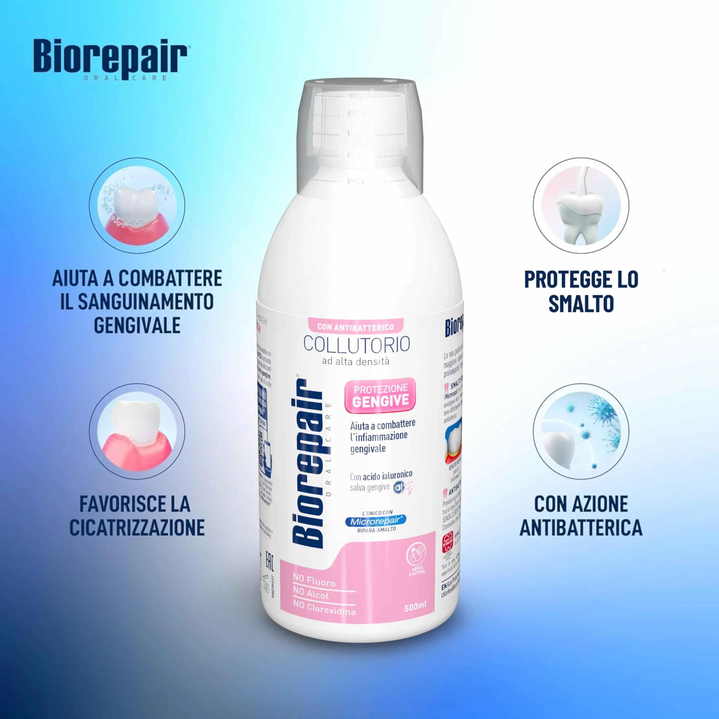 Biorepair Collutorio ad Alta Densità Protezione Gengive 500ml