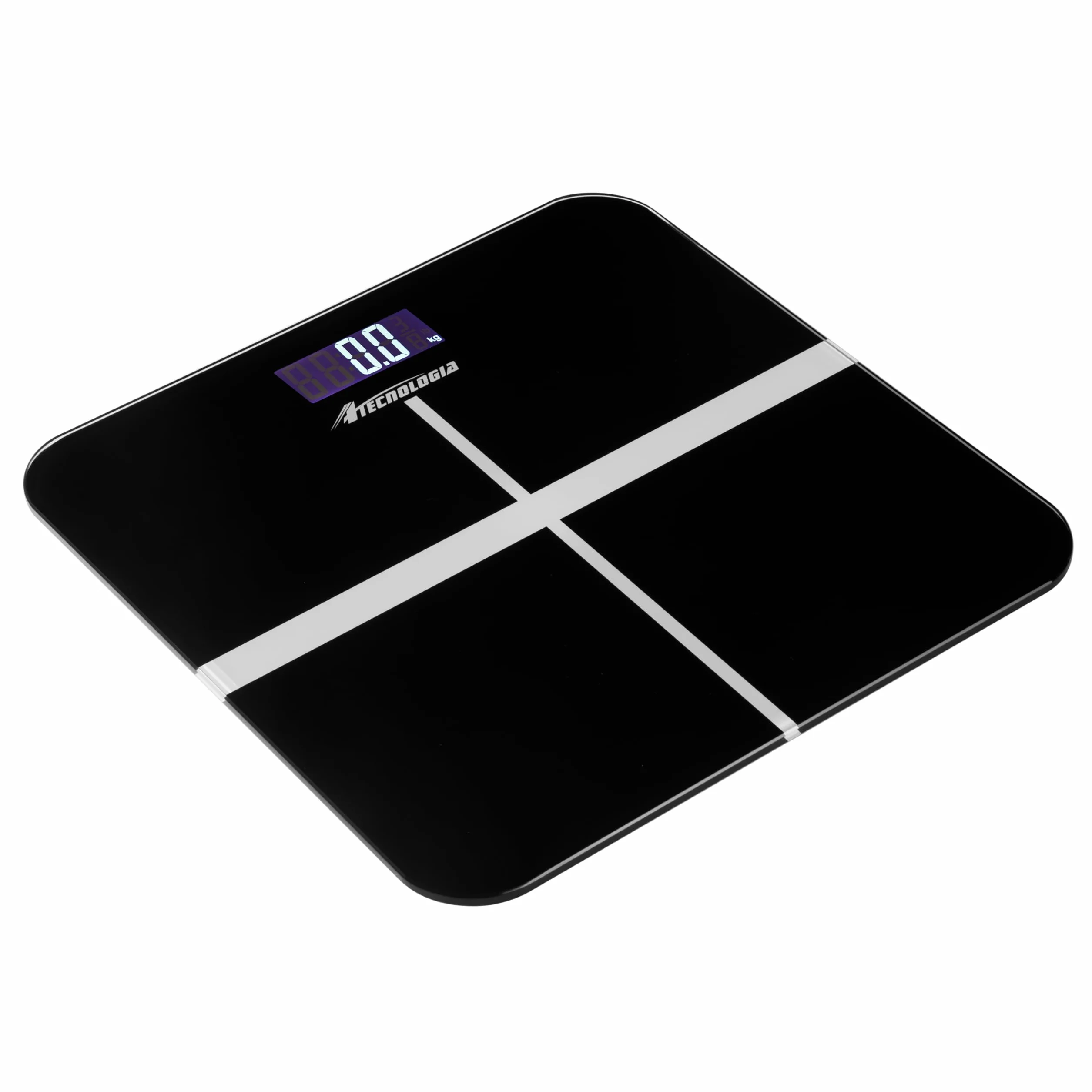 Bilancia Pesapersone Digitale Elettronica da Bagno, Alta Precisione Display a LED Retroilluminato, Step-On, Ultracompatto, Capacità 180kg, Nero