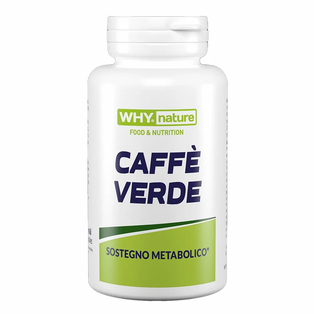 WHY NATURE CAFFÈ VERDE - Caffè Verde Drenante - Integratore Bruciagrassi - 60 Capsule