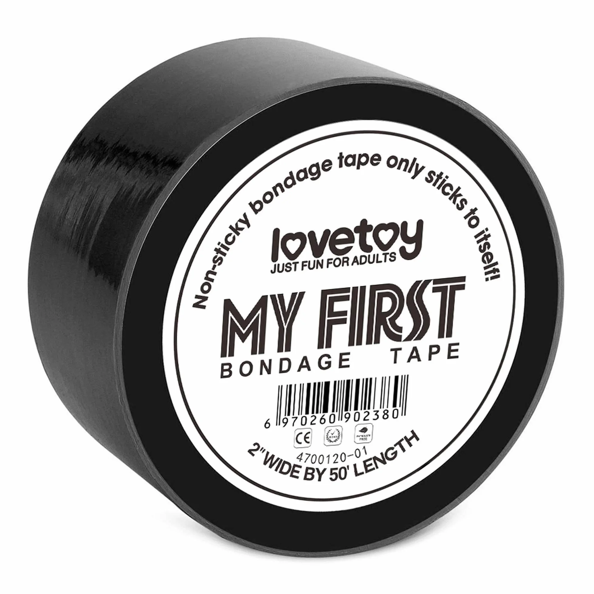 LOVETOY CINTA BONDAGE NO PEGAJOSA NEGRO