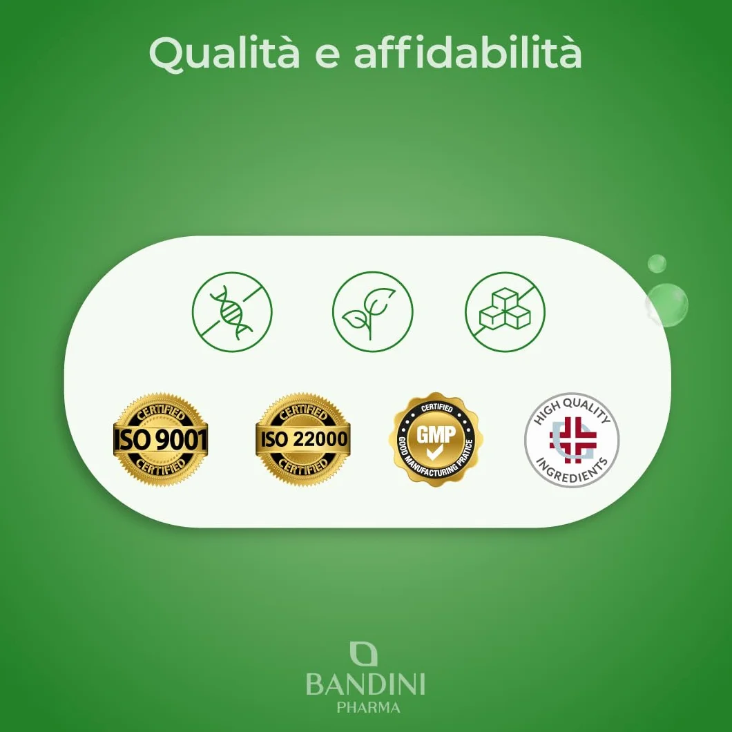 Bandini DETOX SLIM 60 Capsule Vegan Drenante Antiossidante Depurativo Detossificante Fegato Intestino Estratti Vegetali Bromelina Tarassaco Pilosella Betulla