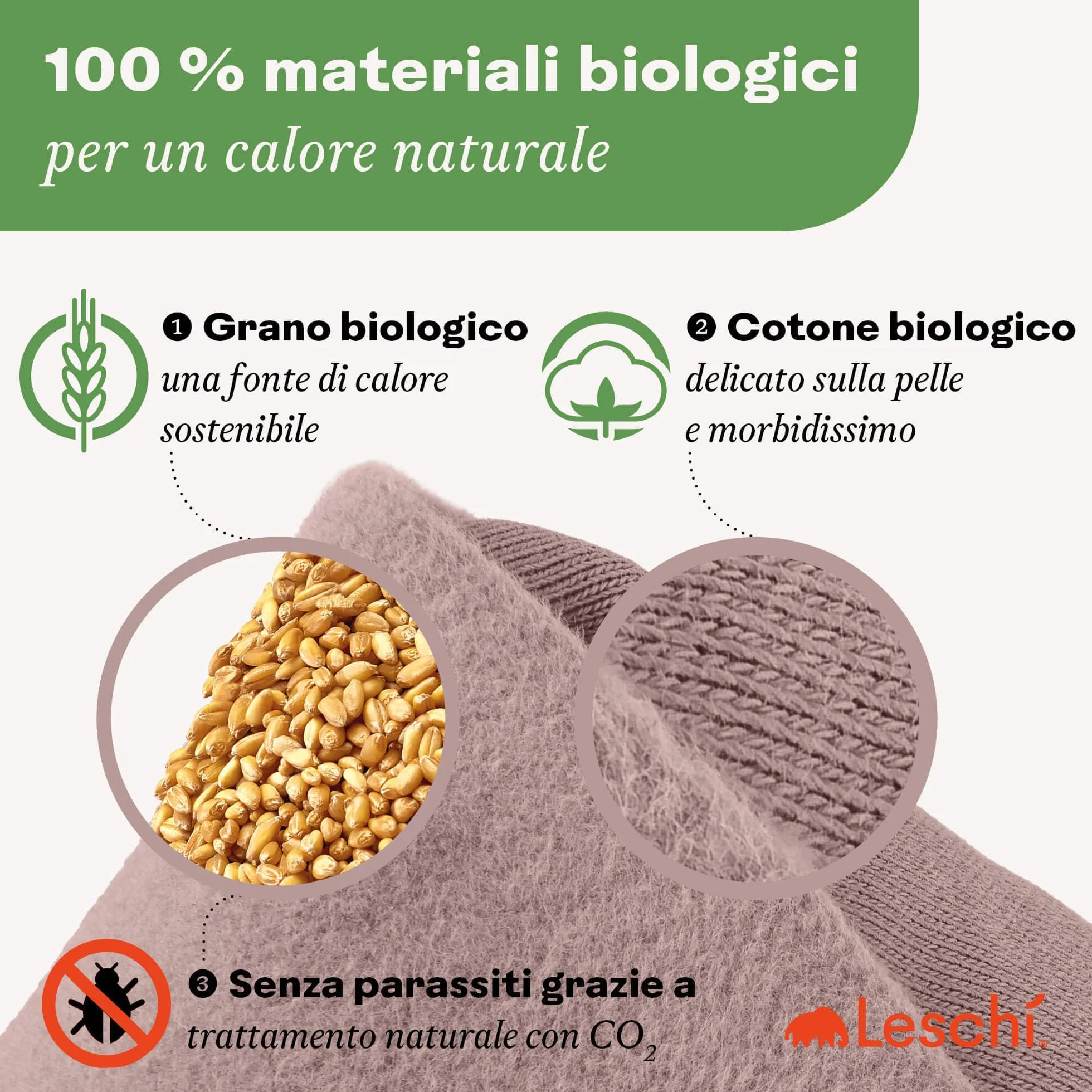 LESCHI XXL Cuscino termico per microonde (60x28cm), 100% cotone e grano biologico, cuscino riscaldante a 11 camere, rosa, ideale per alleviare tensioni su cervicale, spalla, schiena, collo