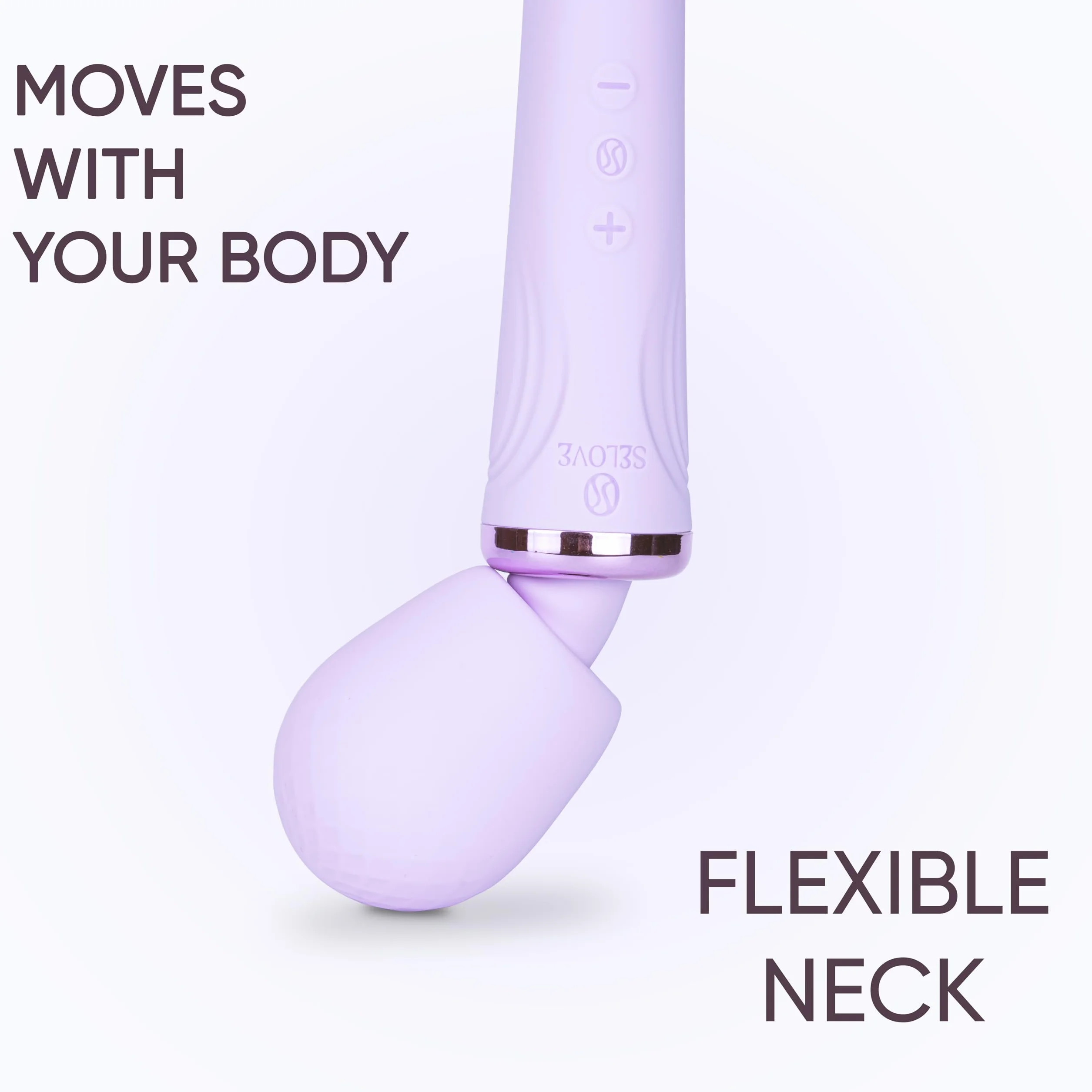SELOVE Wand Vibrator – Vibrazioni Potenti e Profonde con Collo Flessibile (Lustrous Lilac)
