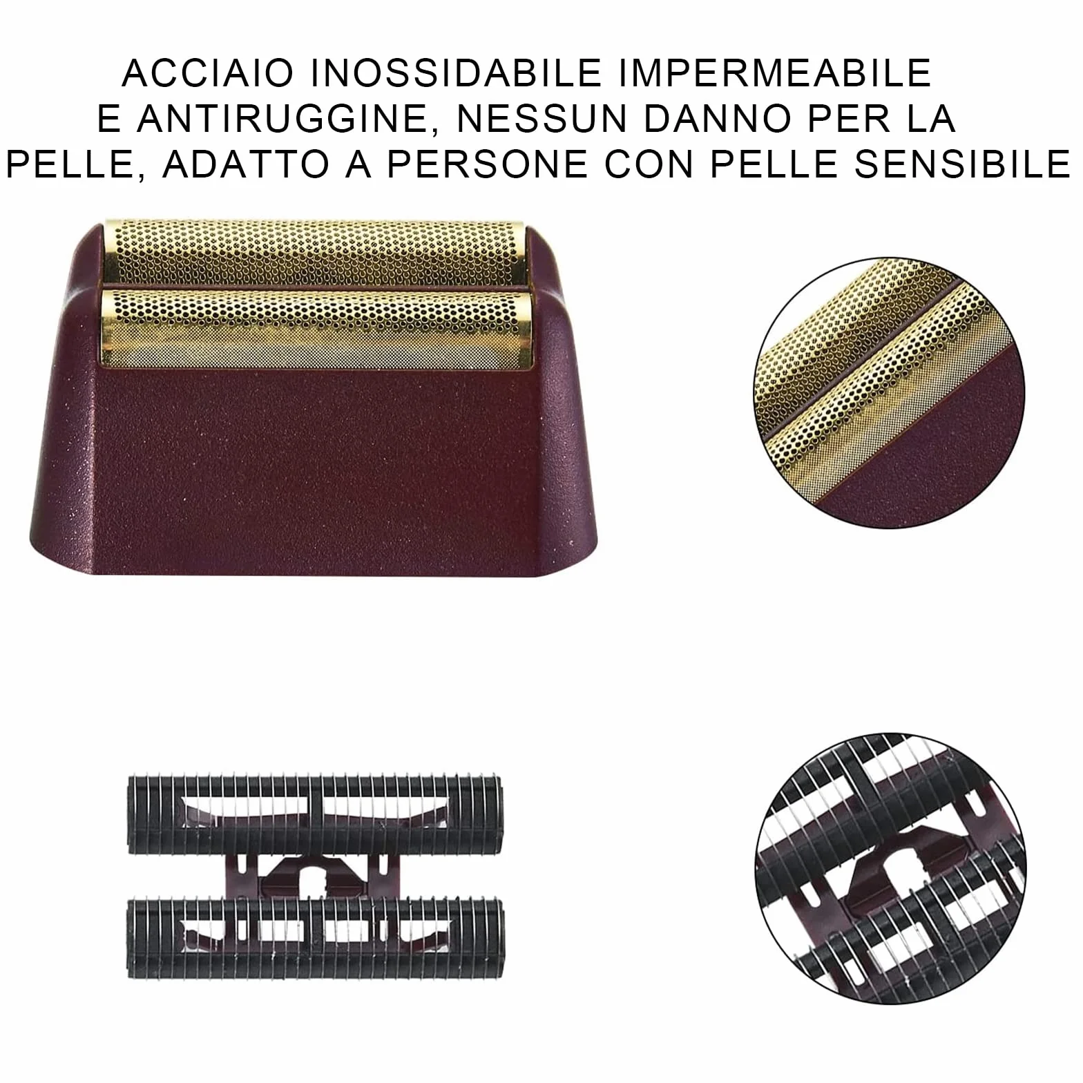 Lamina di ricambio per rasoio professionale serie 5 stelle Finale,compatibile con lamina per rasoio wahl 7031-100,7043-100 testine di ricambio,rosso 2 confezione