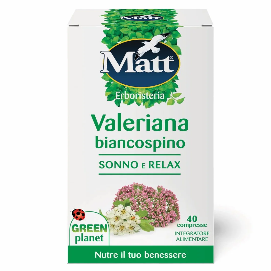 Valeriana Biancospino Sonno e Relax Integratore Alimentare 40 Compresse 28 g