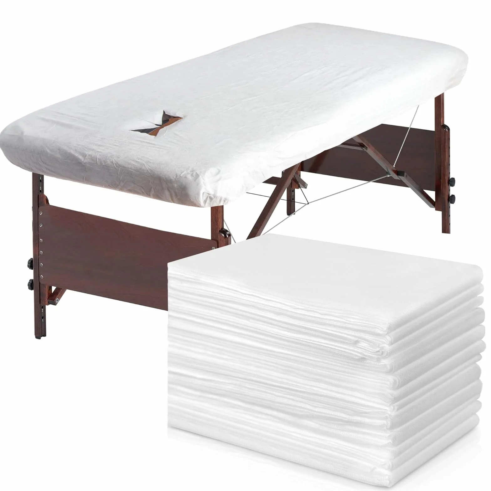 Copri lettino da massaggio Monouso 30PCS con Foro 110 x 215cm per Estetica