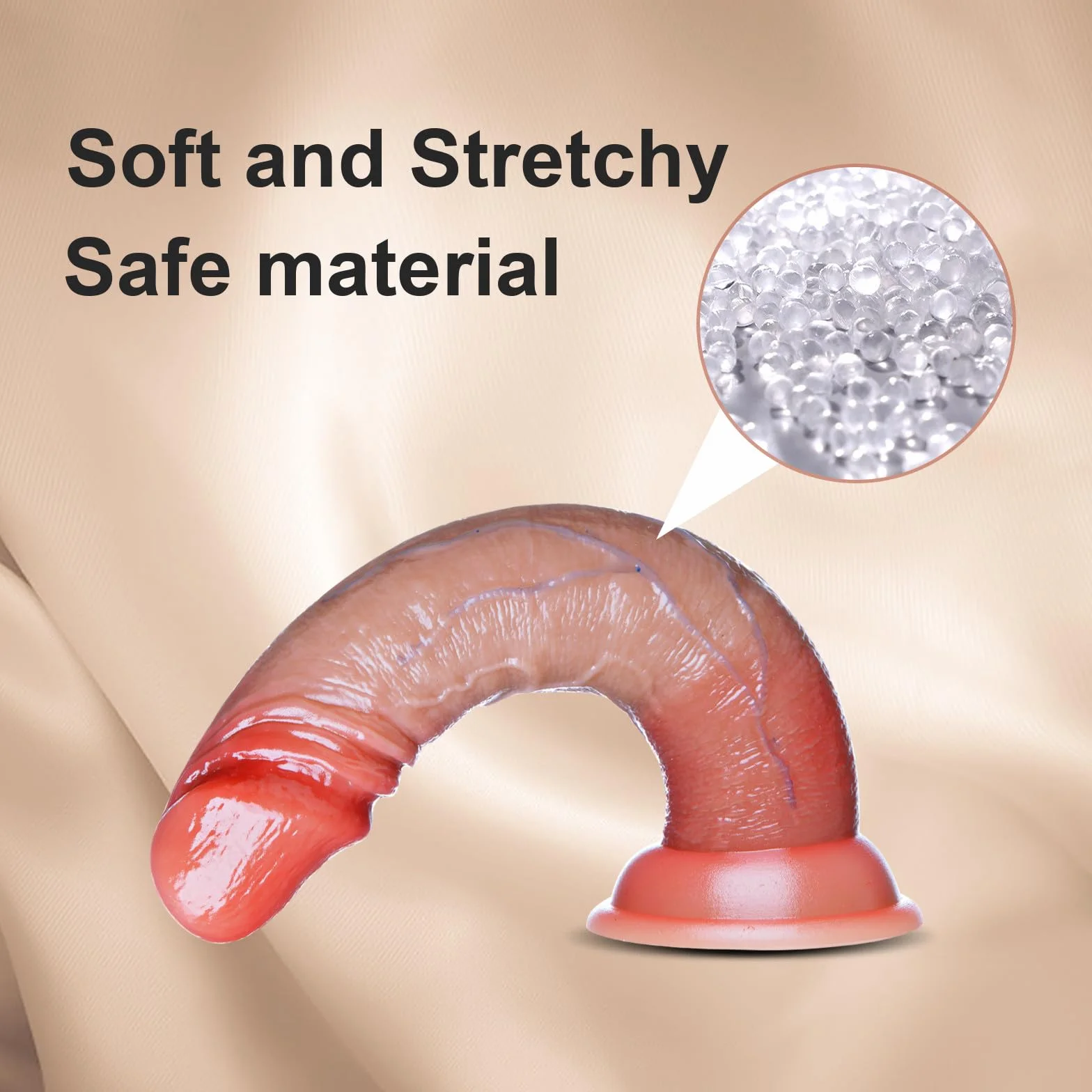 Dildo anale realistico e carino da 14,5 cm piccolo fallo in silicone senza palla piccolo fallo anale con ventosa asta morbida e sottile adatto per punto G vaginale e pene sottile ano