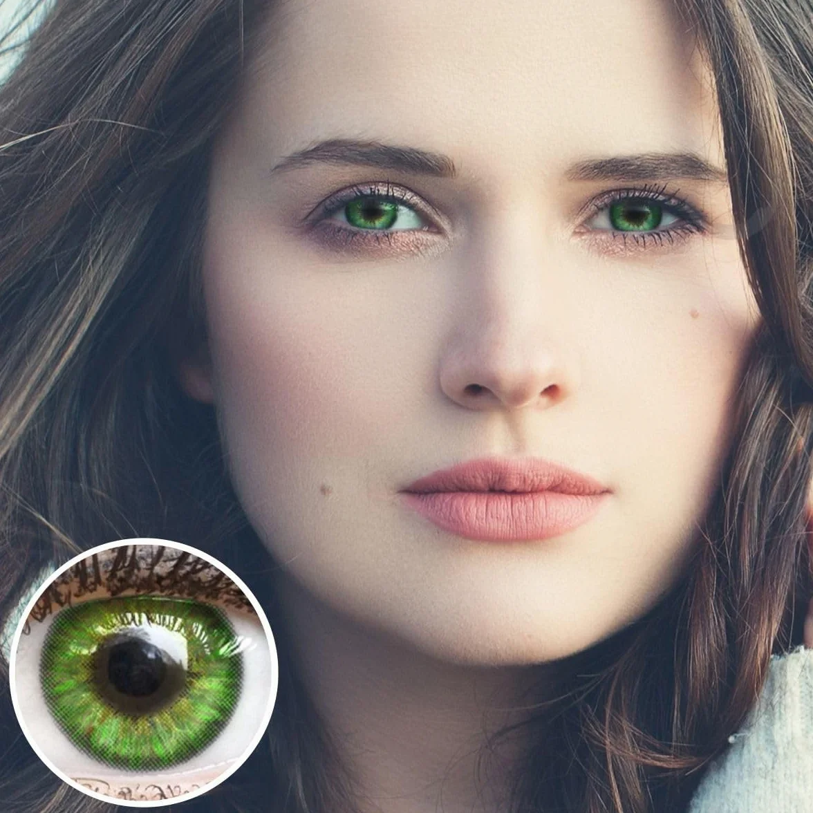 GLAMLENS Lenti a contatto colorate verdi Fresh Green mensili 2 pezzi DIA 14.5 senza correzione 0.00
