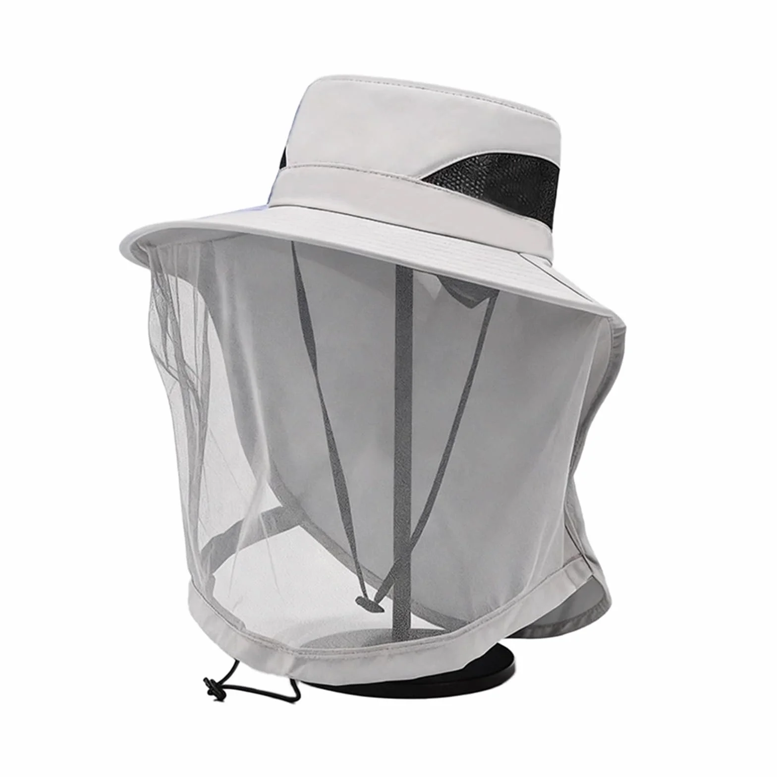 Cappello con Zanzariera Grigio Traspirante per Campeggio Escursionismo Pesca