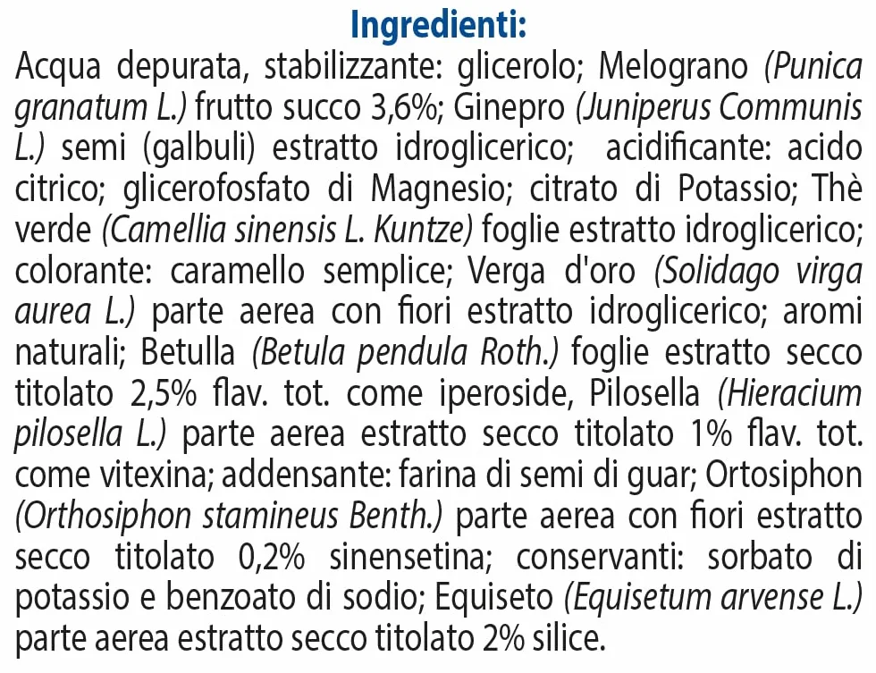 ESI Diurerbe Forte Integratore Alimentare Melograno Senza Glutine Vegano 24 Pocket Drink