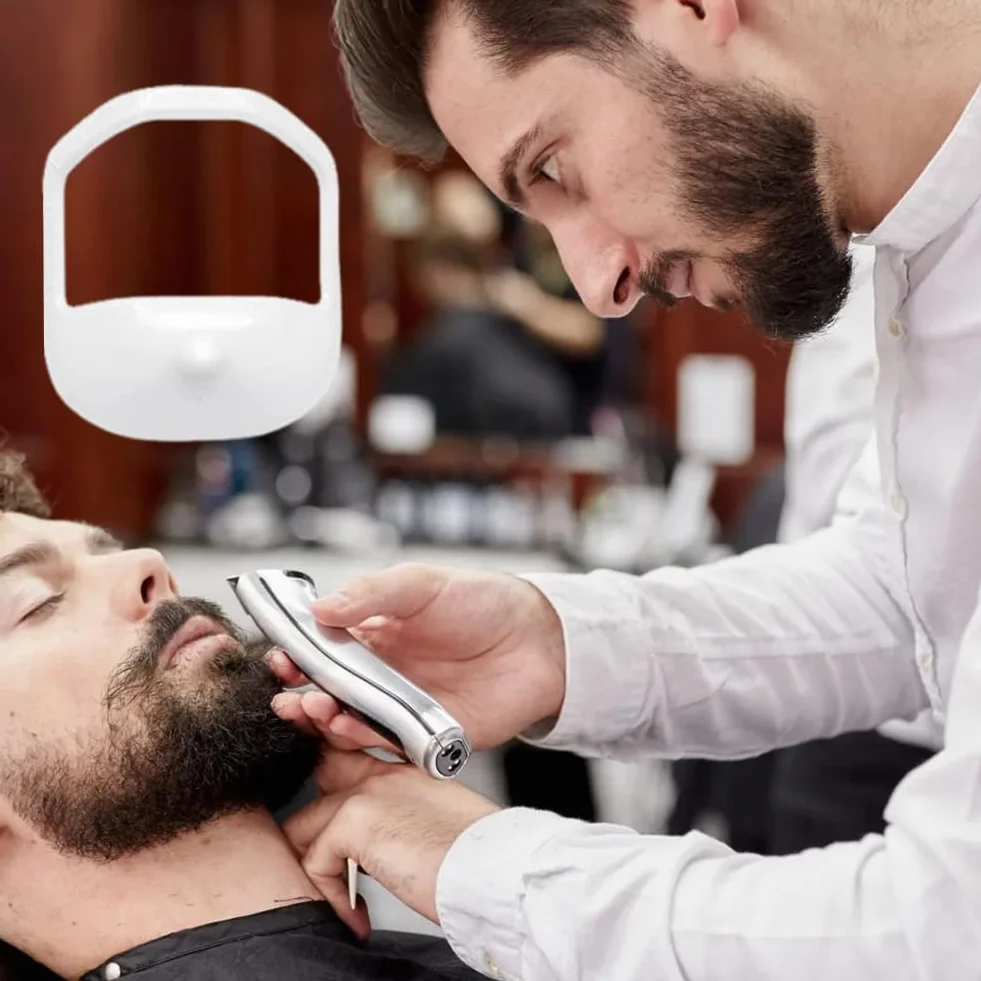 Modelli per Styling Barba,Modello per Rasatura pizzetto Modelli,Strumento per modellare e acconciare la barba,Modello Shaper Barba per Accessori Barba Modello per lo Styling Della Barba,5 Pezzi,Bianco