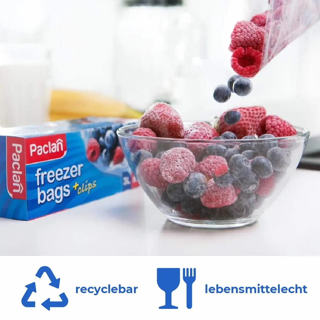 Paclan Sacchetti per congelatore, 1 litro, 40 pezzi, 18 x 28 cm