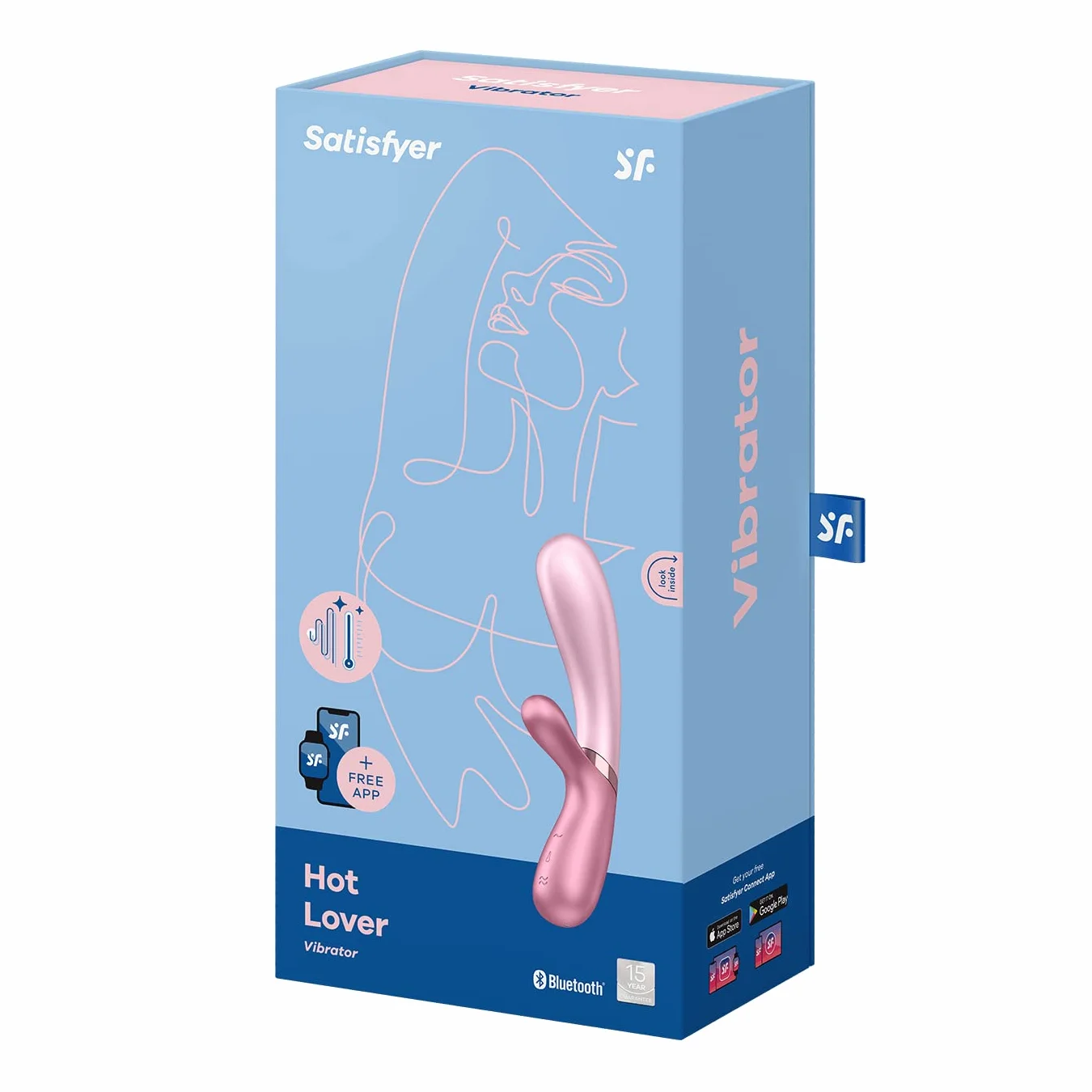 Satisfyer Hot Lover Connect App Dildo Vibratore | Bluetooth e App Sex Toy | Impermeabile (IPX7) | Stimolatore ricaricabile | Silicone delicato sulla Pelle | Sex Toys per Donne