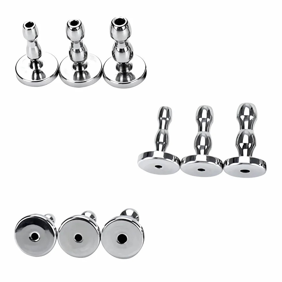 Set Dilatatori Uretrali Acciaio Inox, Dilatatore Uretrale Base Sicura, Plug Penieno Metallo, Giocattolo Sessuale SM Uomo 3pcs