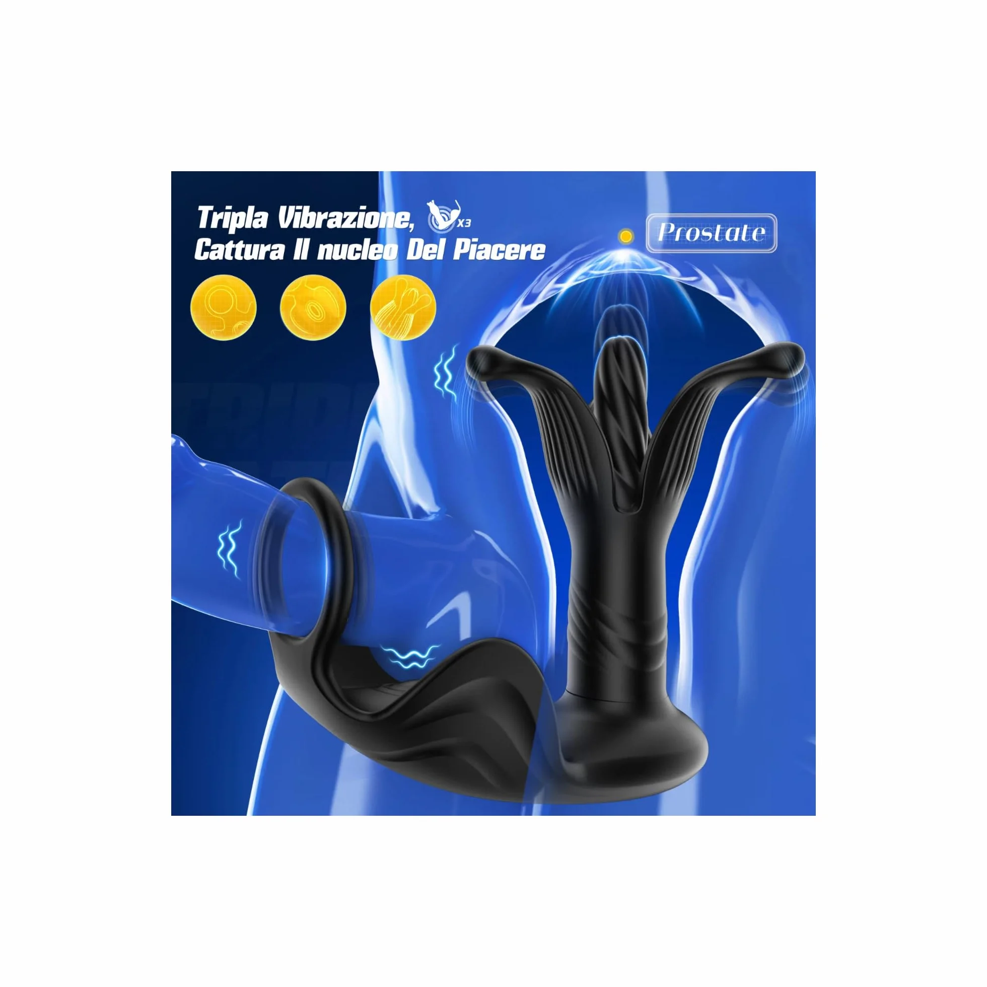 4 in1 Plug Anale-dilatatore Uomo, Espansione e Spinta Dildo Anale Vibratori Sexytoys Uomo con Anello per Pene, Vibratoreper Professionale Prostata Vibratore Sex Toys con 9x9 Modalità Telecomando & APP