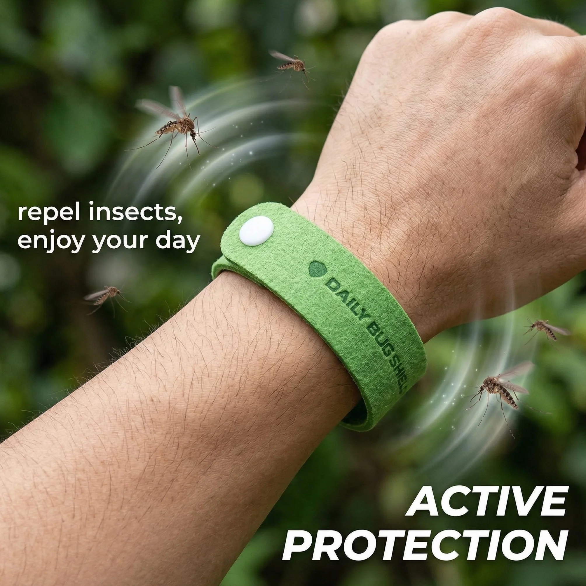 Braccialetti Antizanzare 3 Pezzi, Senza Deet, Sicuro Non Tossico, Per Adulti e Bambini
