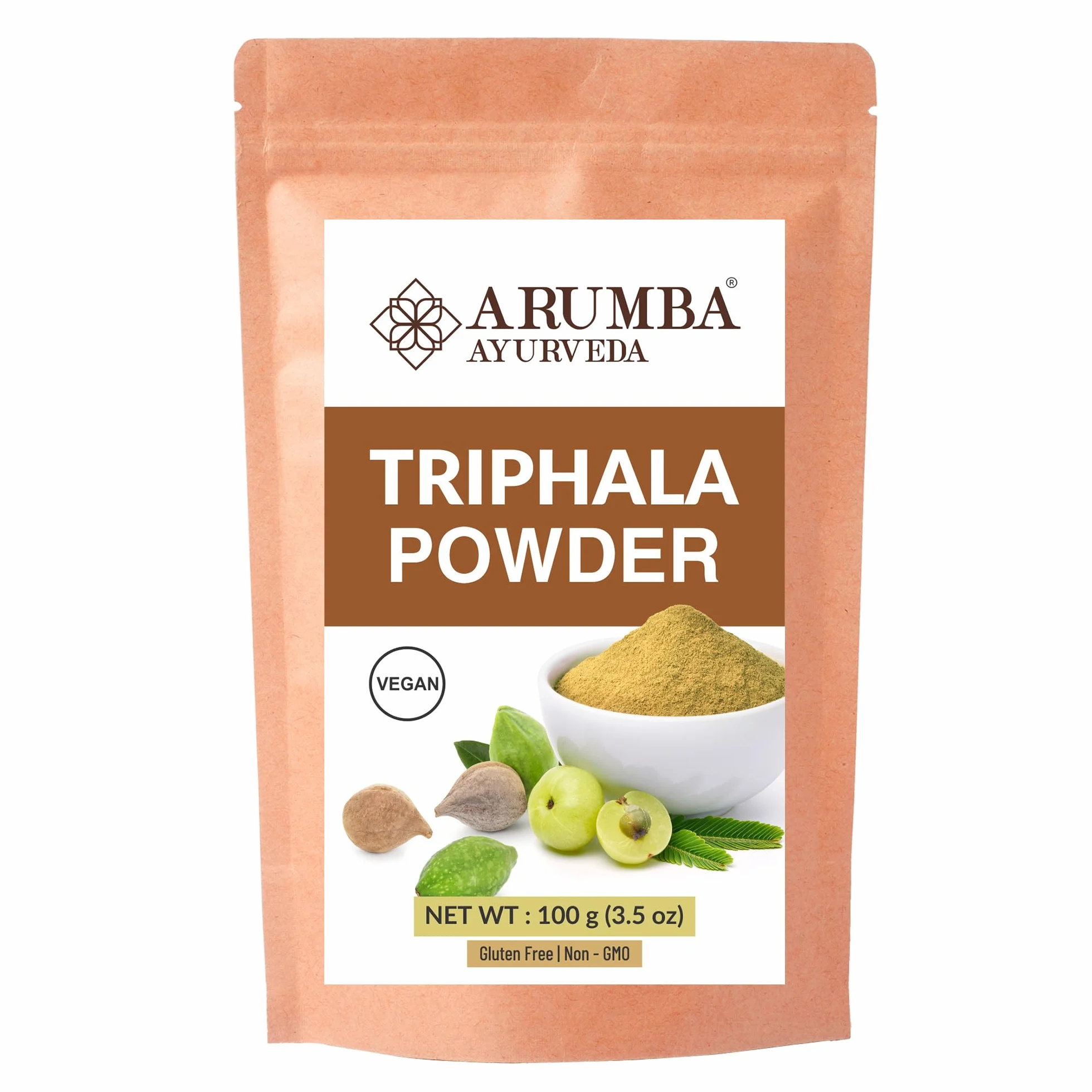 Triphala - Polvere da 100 g per alleviare la stitichezza, Haritaki, Bibhitaki, Amla, Cleanse Vitamina C, Digestione