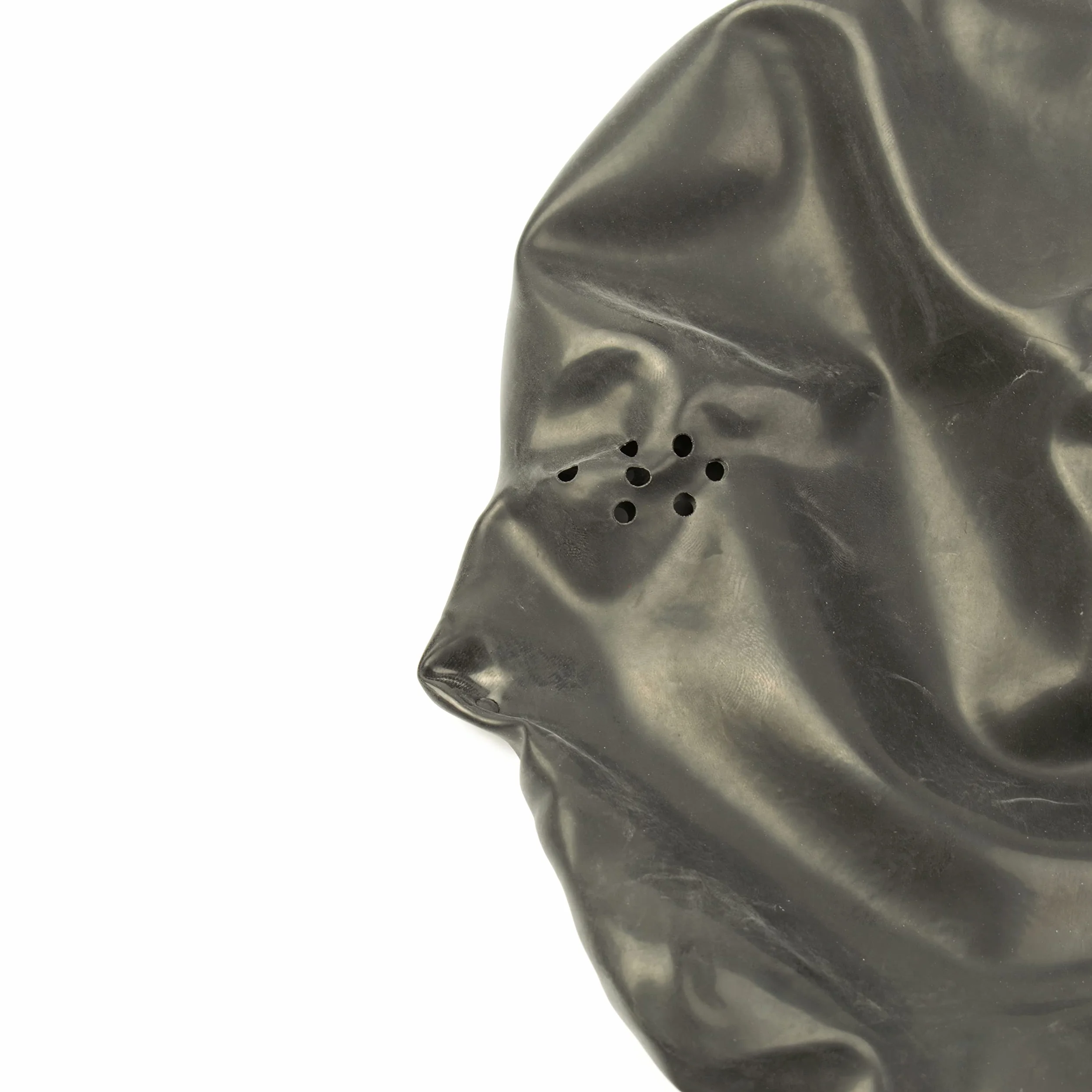 Rubberfashion Maschera in lattice anatomica per uomo con aperture per occhi e naso
