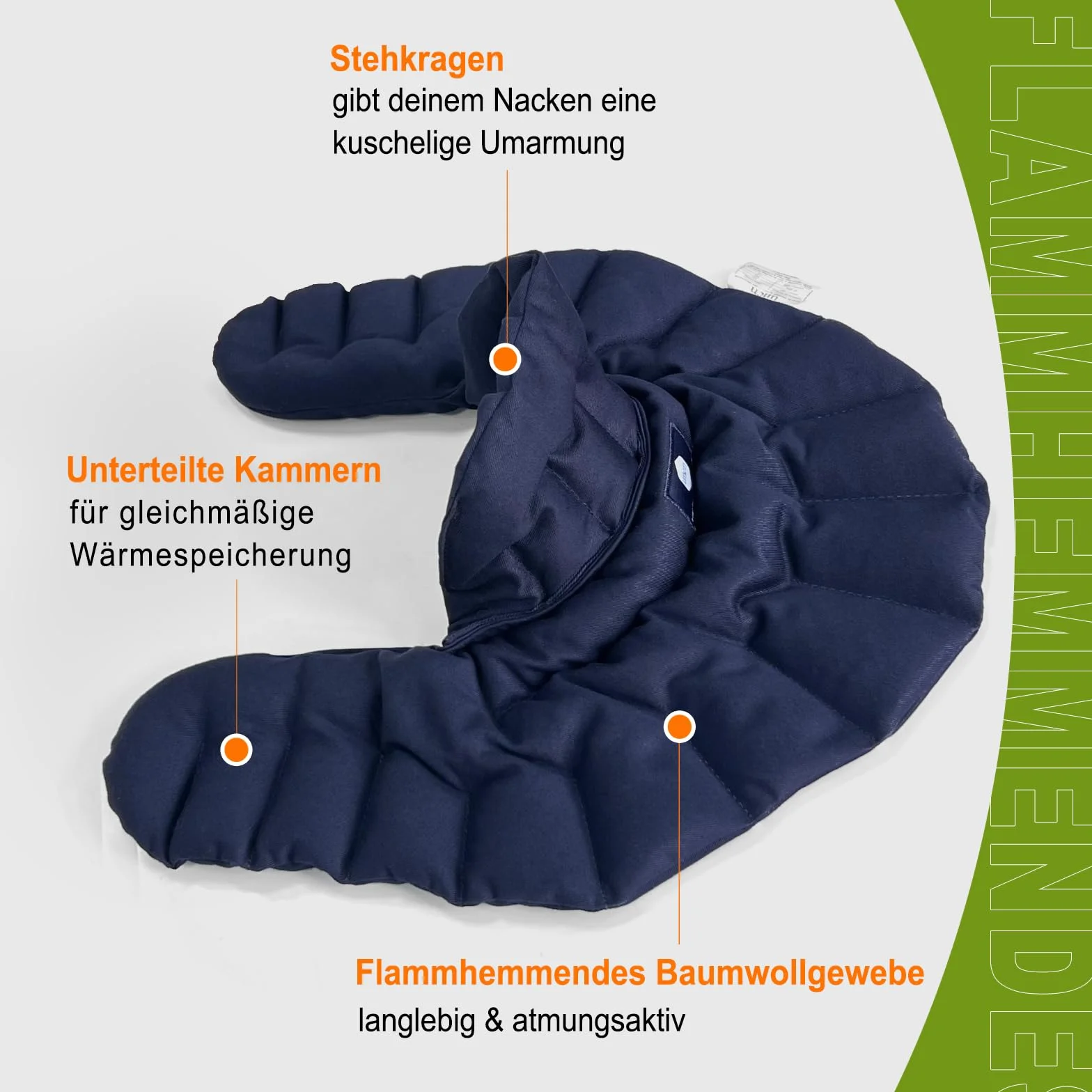 uncn Cuscino termico con noccioli di ciliegia, forno a microonde, collo, spalla, blu scuro, cuscino termico per pancia e schiena, cuscino con profumo