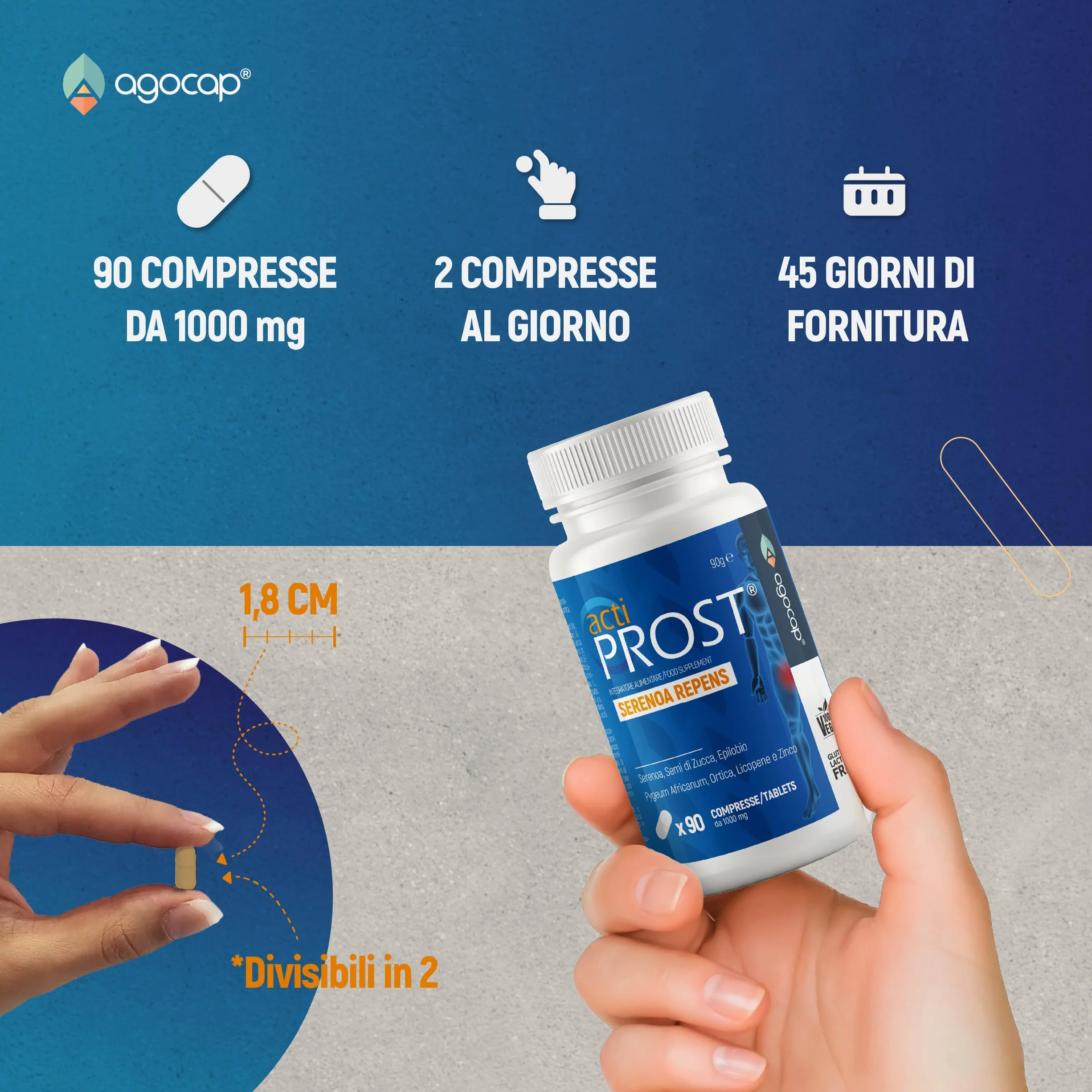 SERENOA REPENS 400mg SAW PALMETTO 90cpr Integratore Prostata Uomo con Semi di Zucca Pygeum Africanum Epilobio Ortica