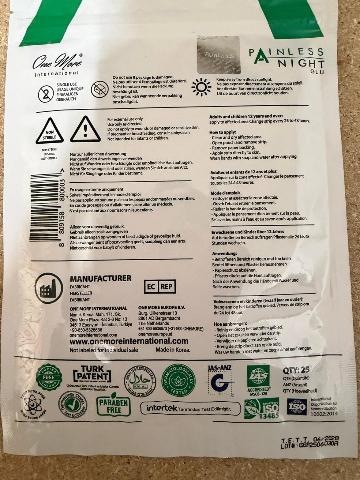 Painless Night GLU Cerotti ginseng rosso 25 pezzi