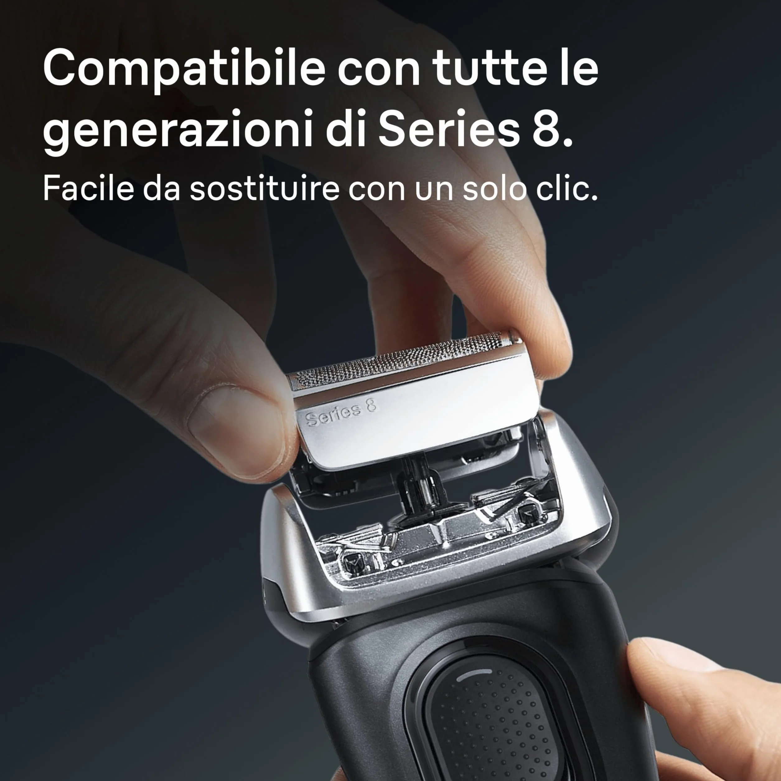 Braun Serie 8 83m, Testina Braun Serie 8 Originale per Rasoio Elettrico Barba, Recupera Il 100% delle Prestazioni del Tuo Regolabarba Uomo, Compatibile con I Rasoi Series 8