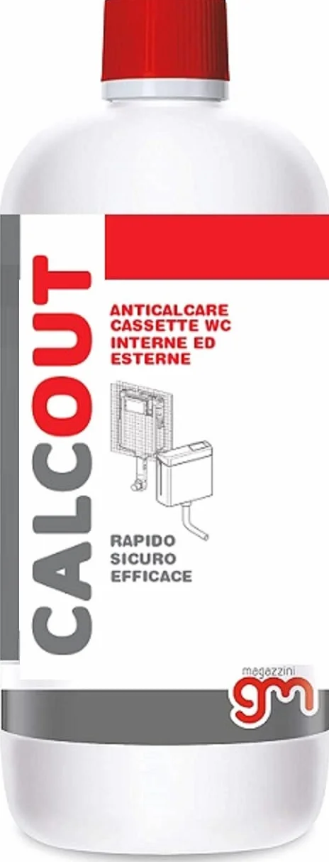 Disincrostante Anticalcare CalcOut per Cassetta WC, Effetto Rapido, Sicuro per Plastiche e Gomme, 1L