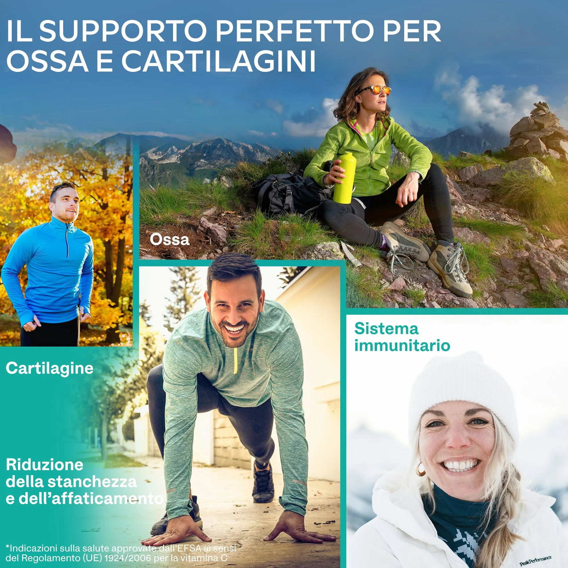 Glucosamina Condroitina MSM Integratore Alto Dosaggio con Boswellia Serrata e Vitamina C Naturale da Acerola - Senza Pesce e Crostacei - Integratore Difese Immunitarie, Ossa, Cartilagini - 180 Capsule