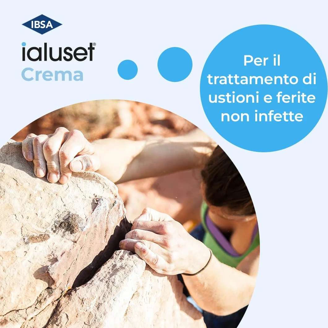 ialuset Crema 25g – Per il trattamento di ferite e ustioni non infette. Grazie all’acido ialuronico ad azione idratante facilita il processo di rigenerazione tissutale delle lesioni cutanee