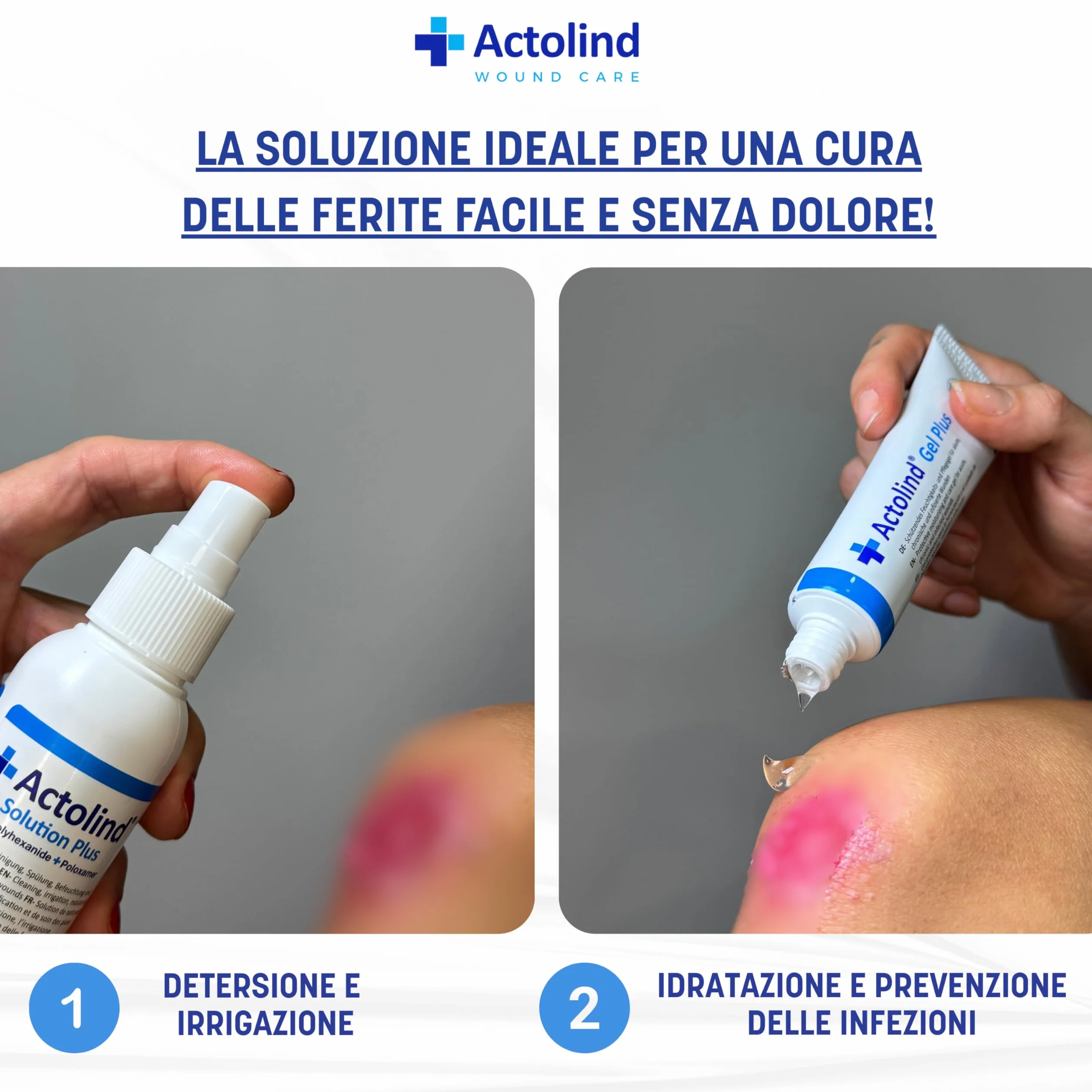 Actolind Gel Plus 50 ml – Gel antisettico per ferite e ustioni | Dispositivo Medico CE Classe III