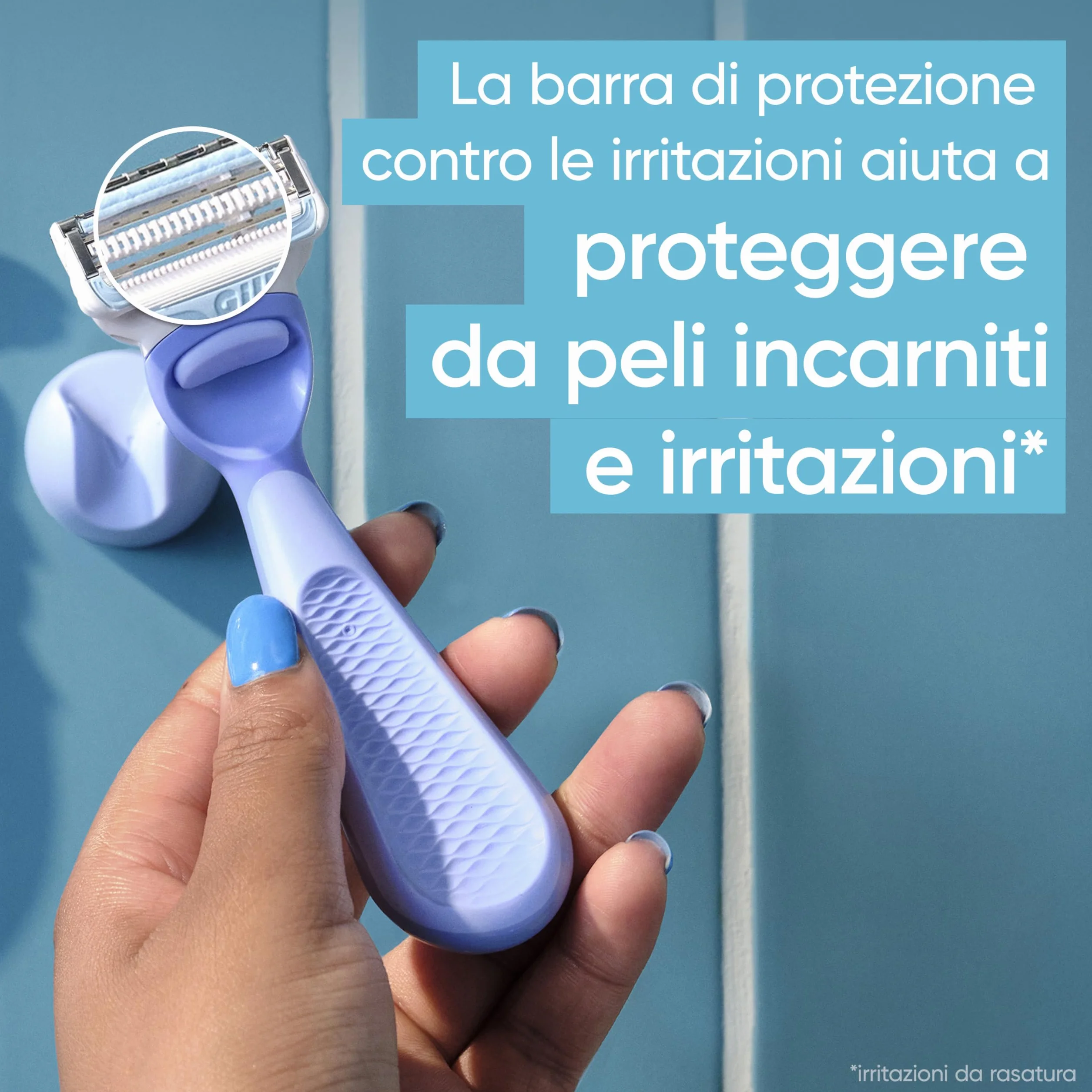 Gillette Venus Lamette Donna Ricambio 8 Pezzi per Rasoio Parti Intime con Barra Anti-irritazioni