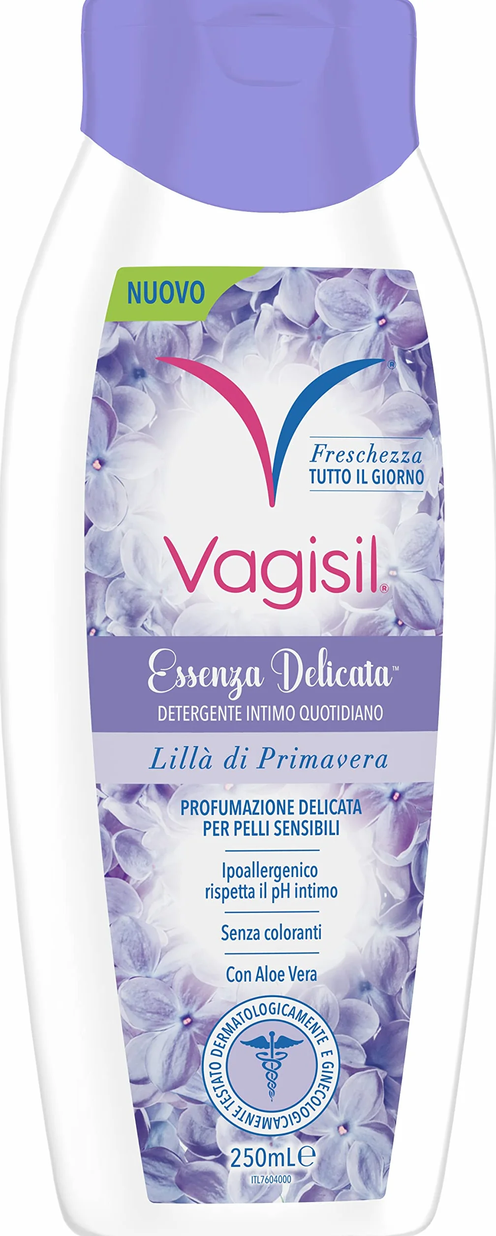Vagisil Detergente Intimo Donna Essenza Delicata Al Lillà Di Primavera, Igiene Intima, Senza Sapone, 250 ml