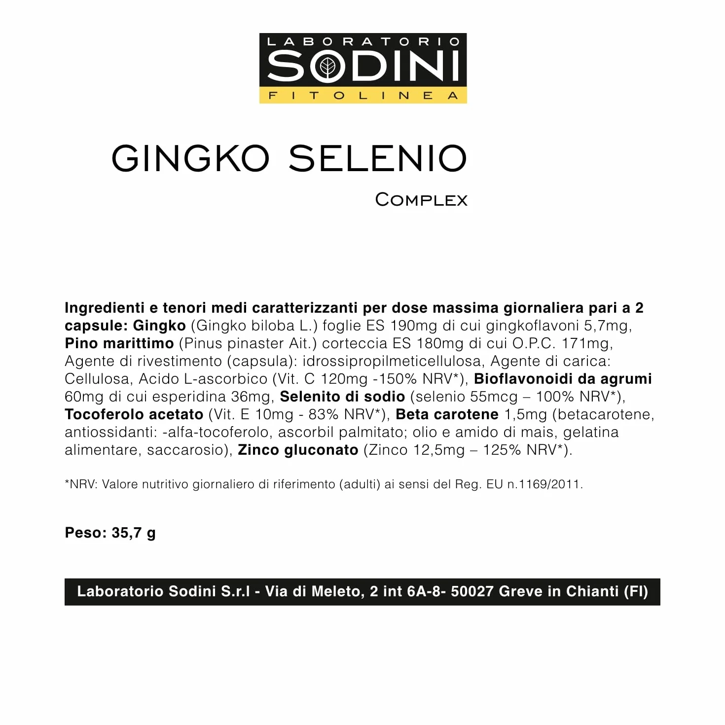 Gingko Selenio Complex Vegetali Naturali, Confezione da 70 Capsule