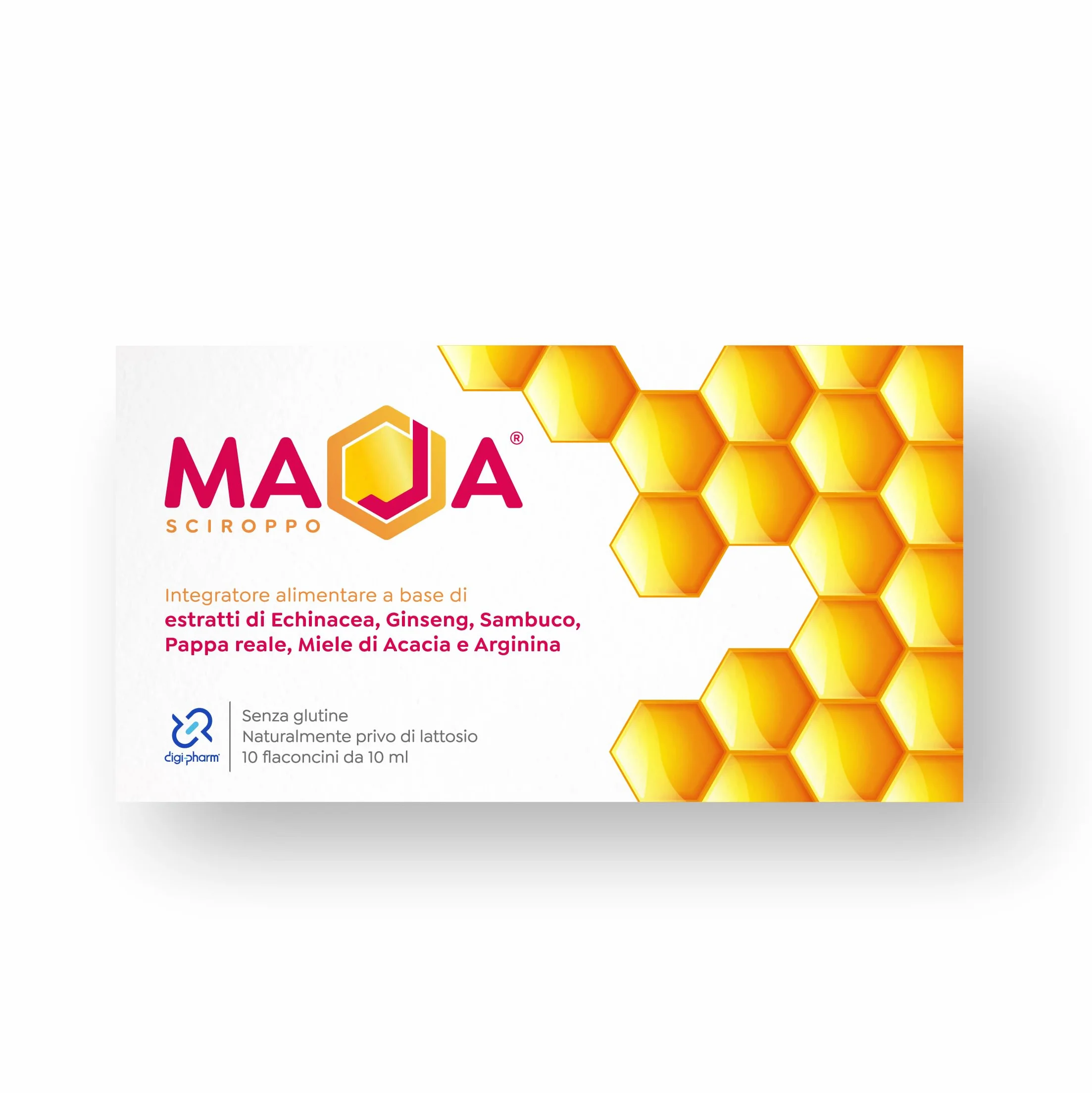 MAJA Pappa Reale Integratore Ricostituente Energia Fisica e Mentale con Echinacea Miele di Acacia Ginseng Sanbuco Arginina 10 Flaconi Made in Italy