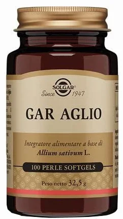 Solgar GAR AGLIO, 100 perle – Allium sativum olio concentrato 500:1 – aroma controllato