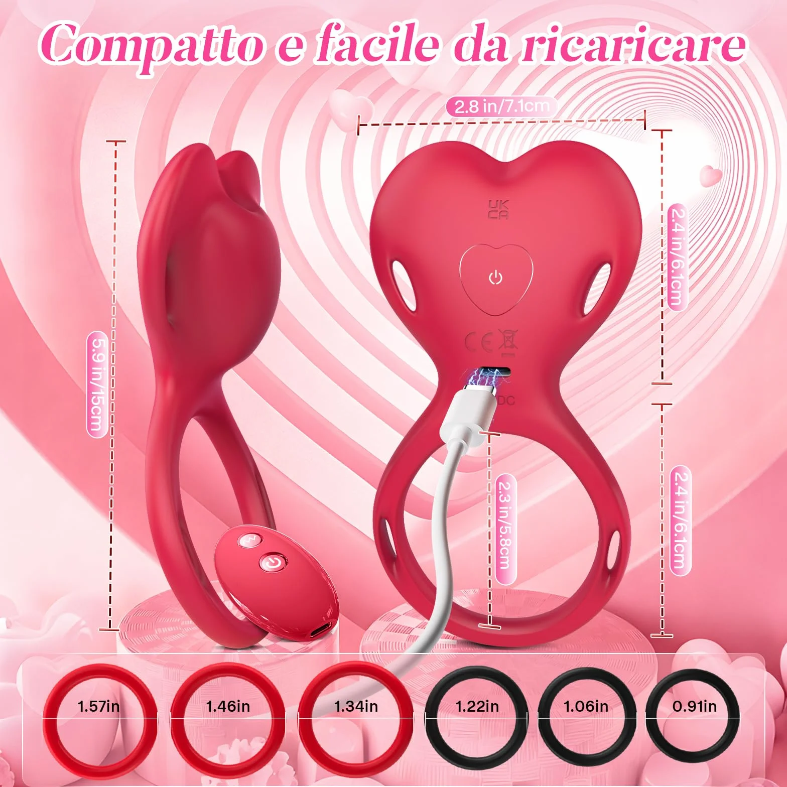 Vibratoreper Donna Professionale Wireless XL con APP Sex Toys, AI-Sync Telecomando 10 Modalità Vibrazione Ovetto Vibrante Sexytoysys Coppia Sex Toy, Vibratore per Donna Punto g Squirting, 6 Anelli