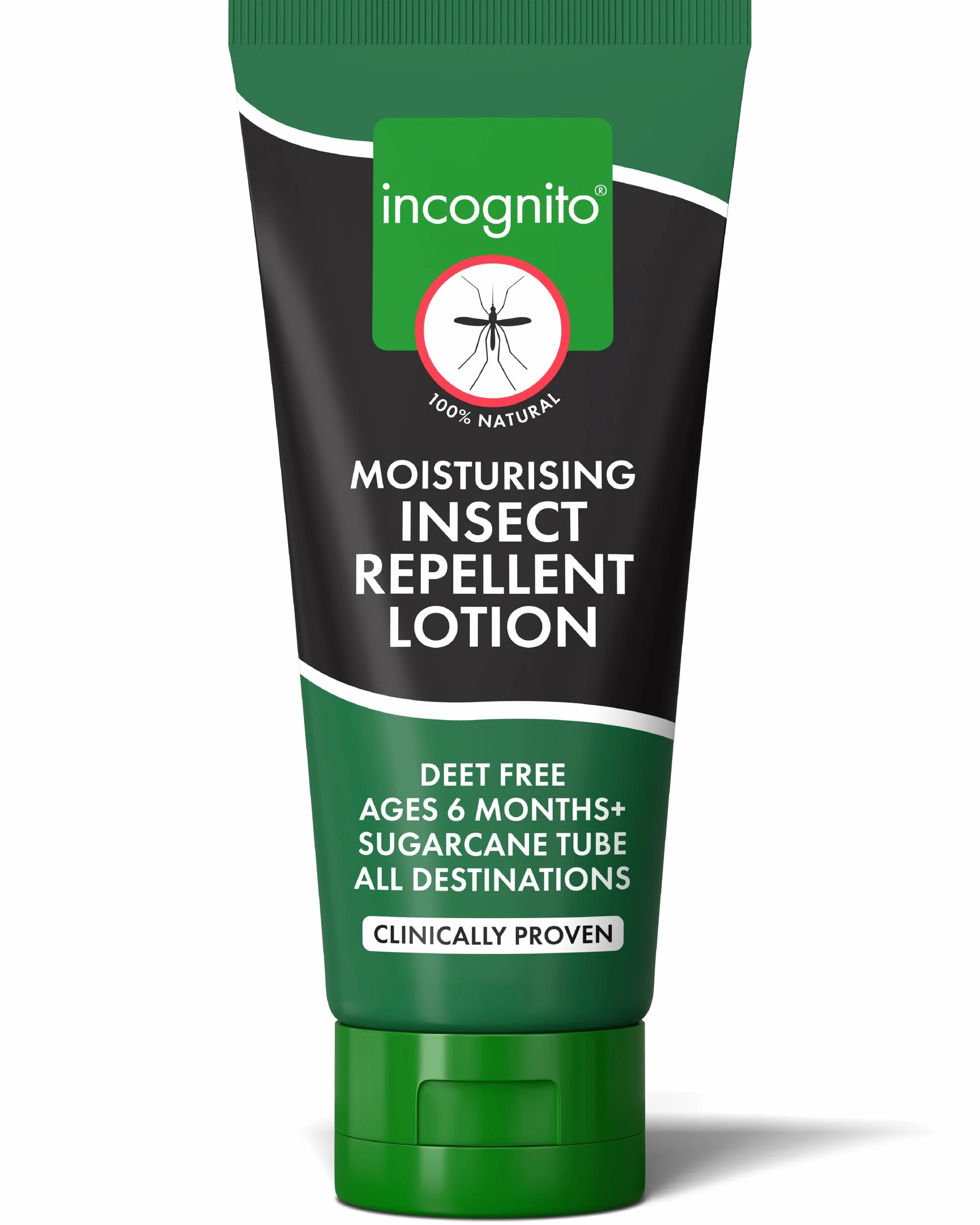 Incognito lozione repellente per insetti 100 ml | Protegge fino a 7 ore | Formula naturale senza DEET | Repellente e crema idratante per una pelle morbida e protetta | Repellente biologico tascabile
